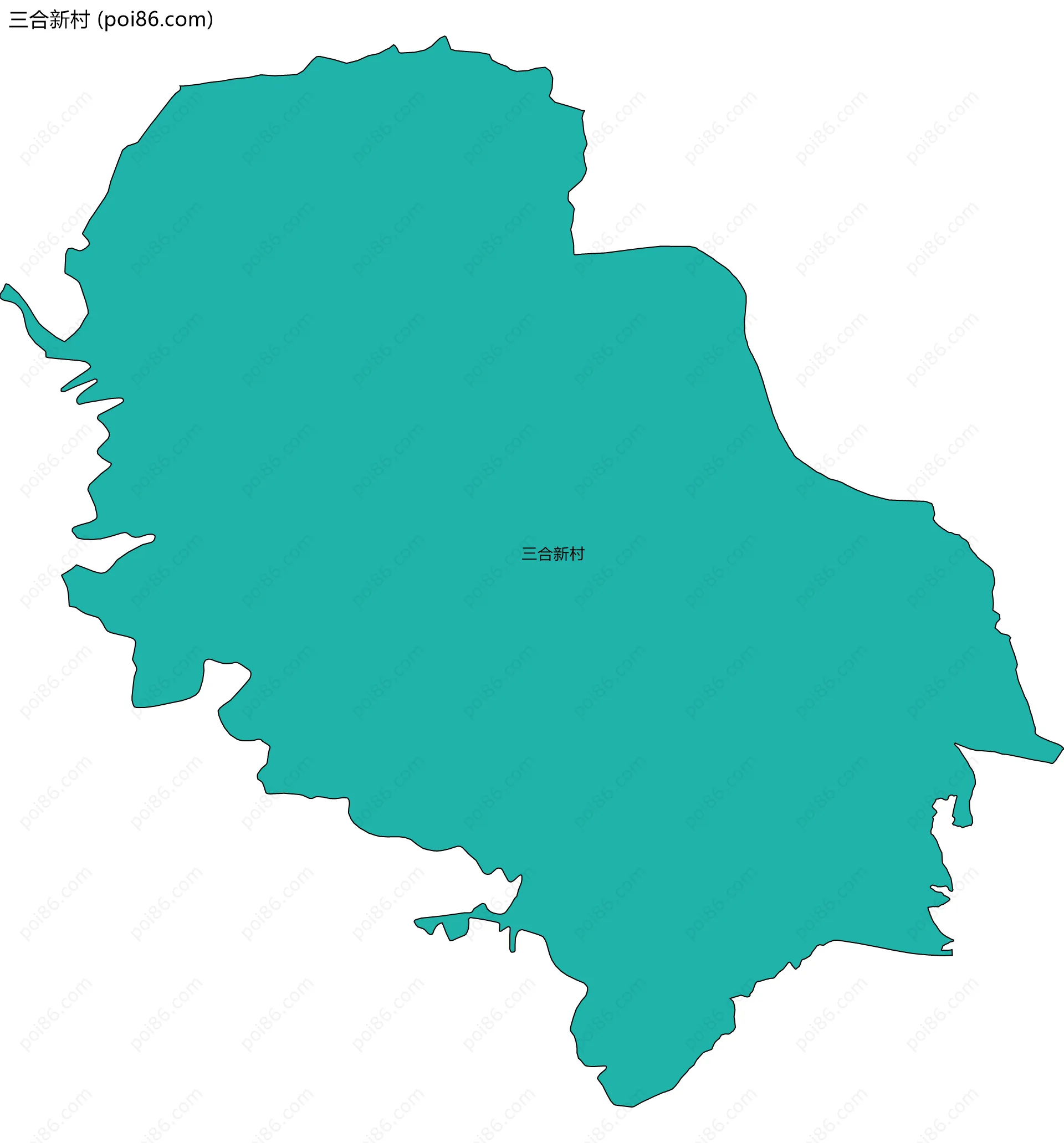 三合新村边界地图