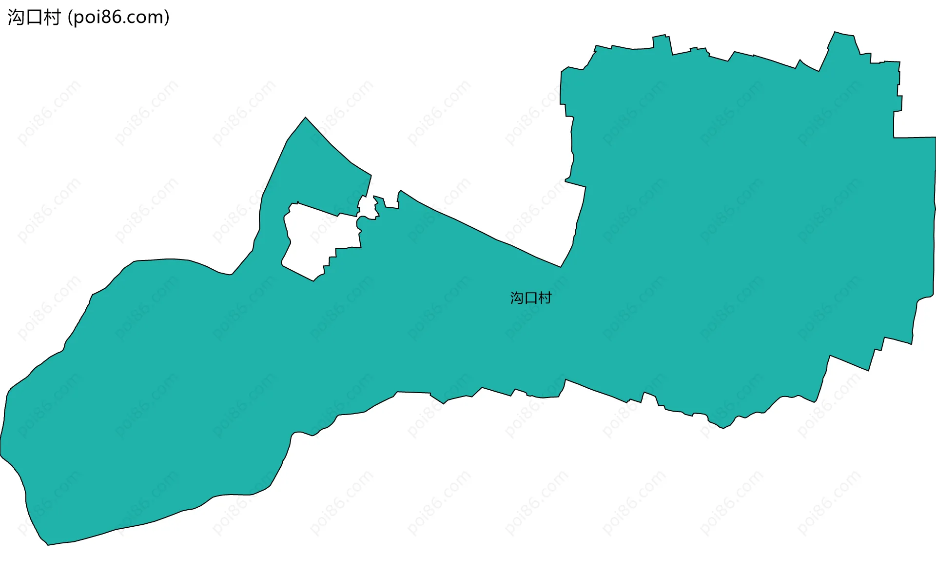 沟口村边界地图