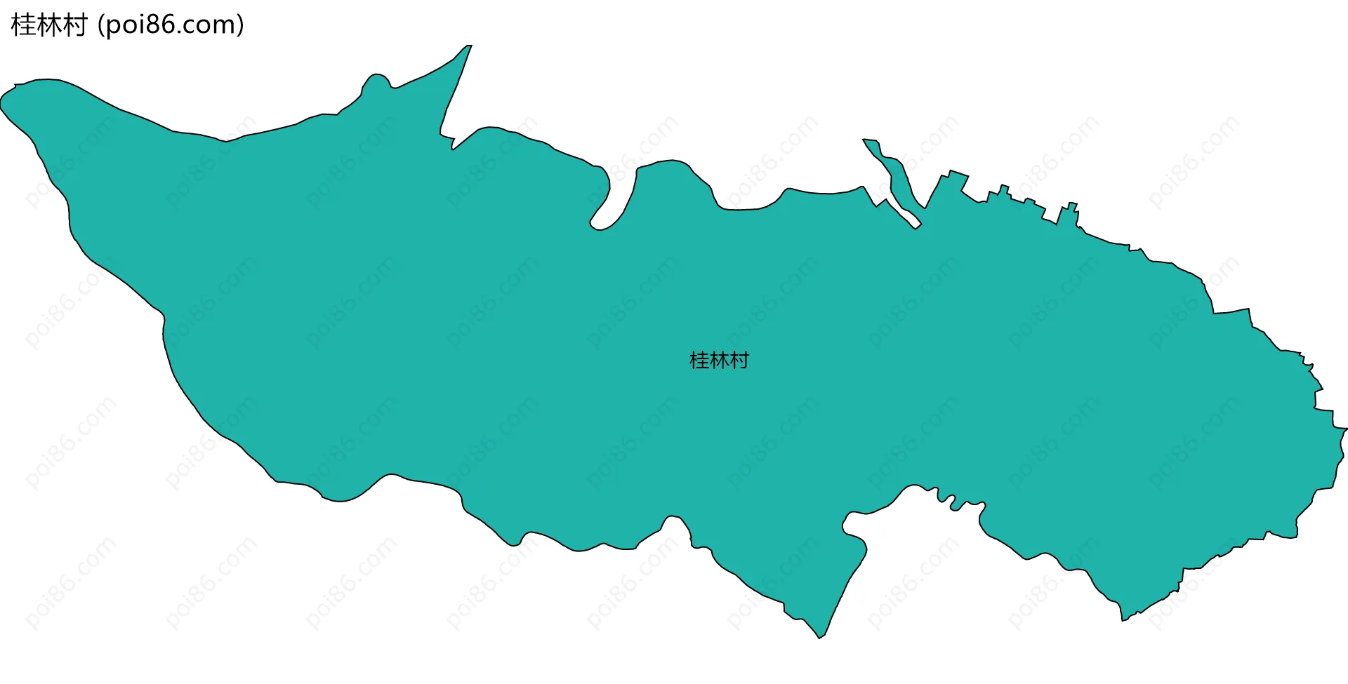 桂林村边界地图