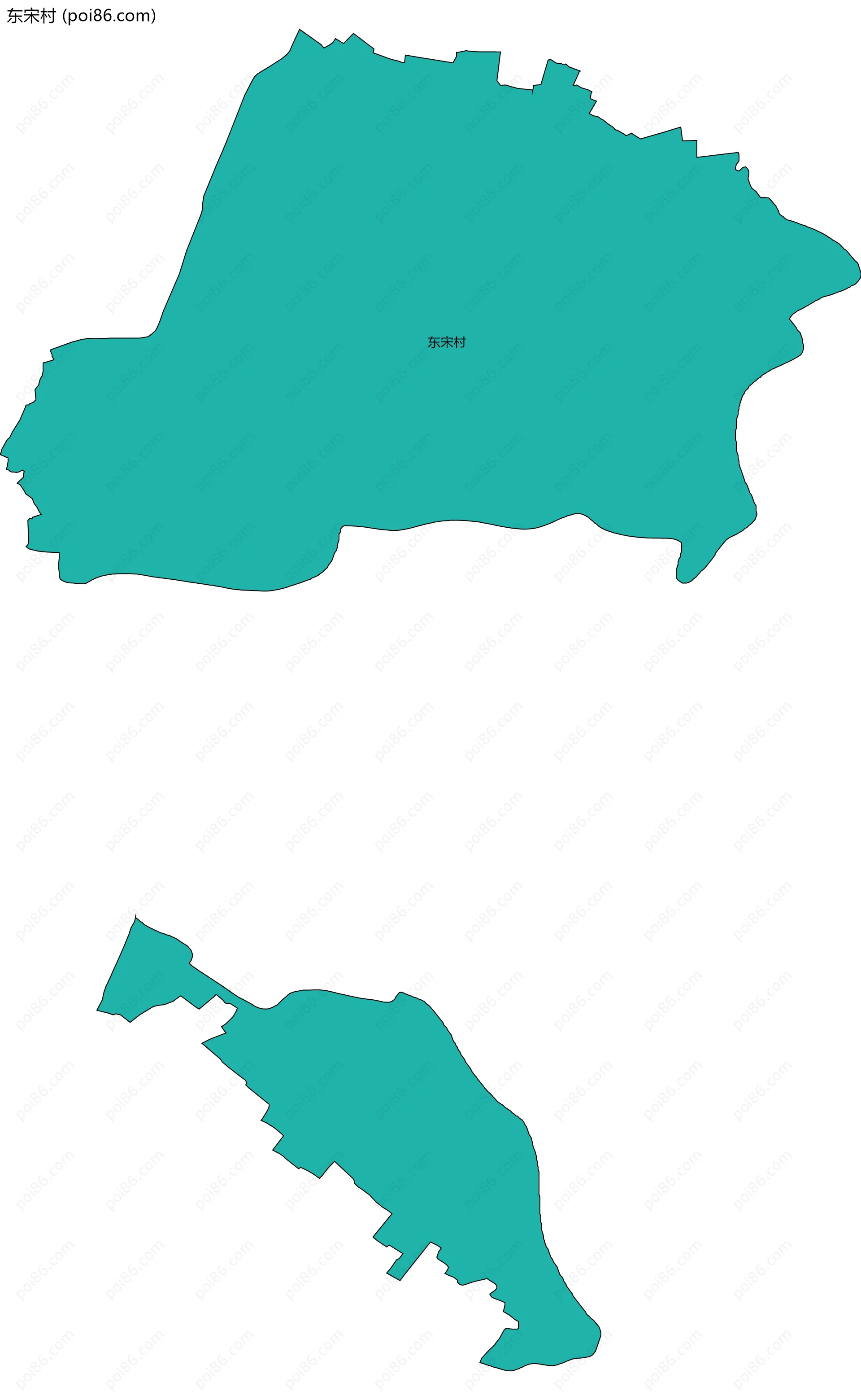 东宋村边界地图