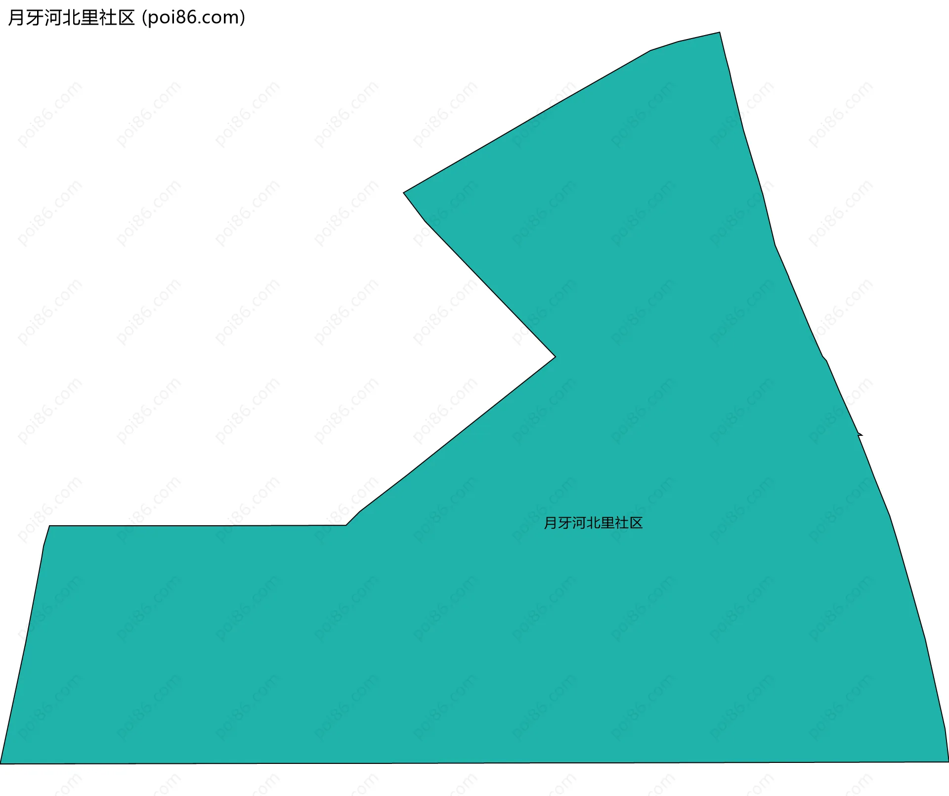 月牙河北里社区边界地图
