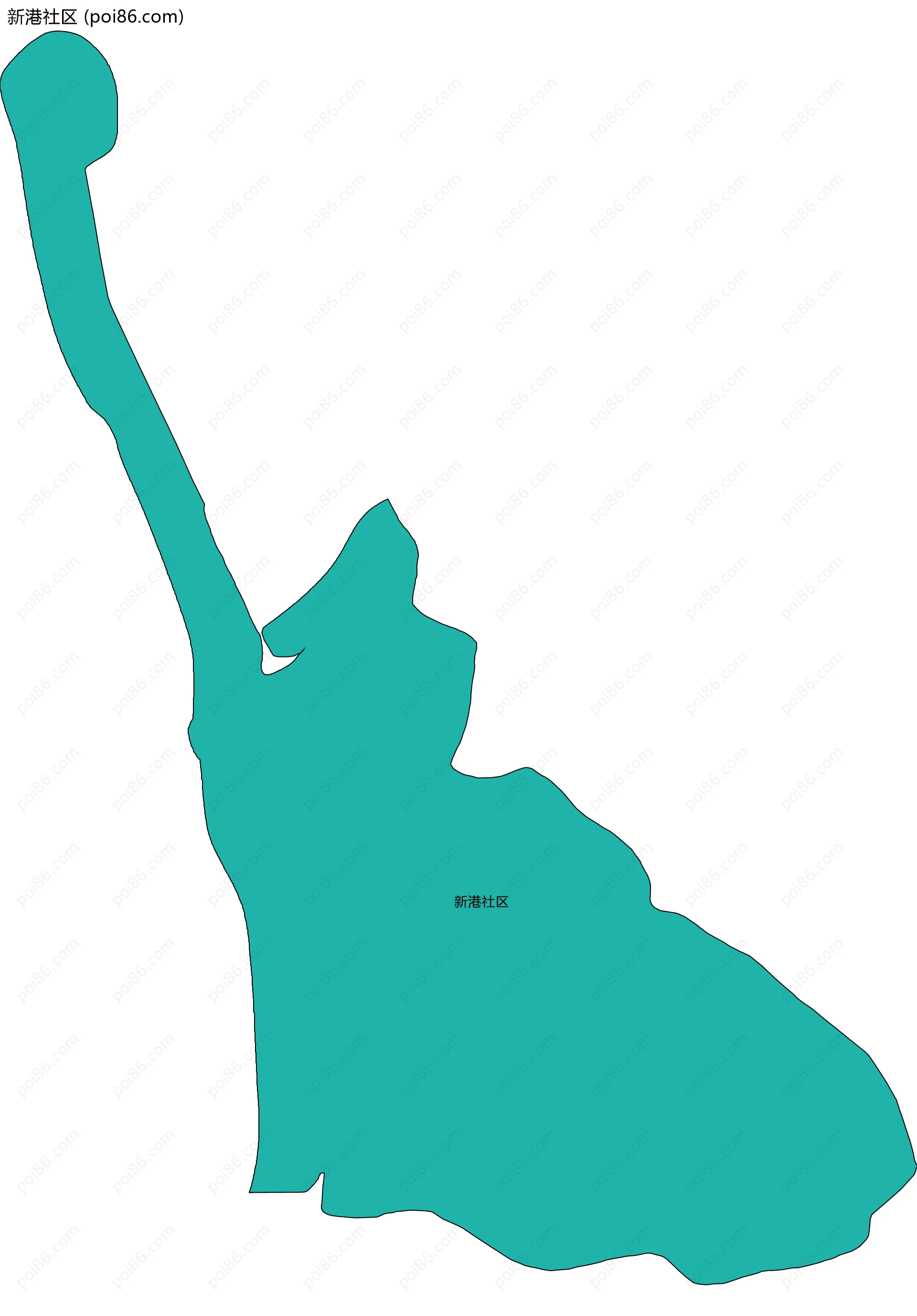 新港社区边界地图