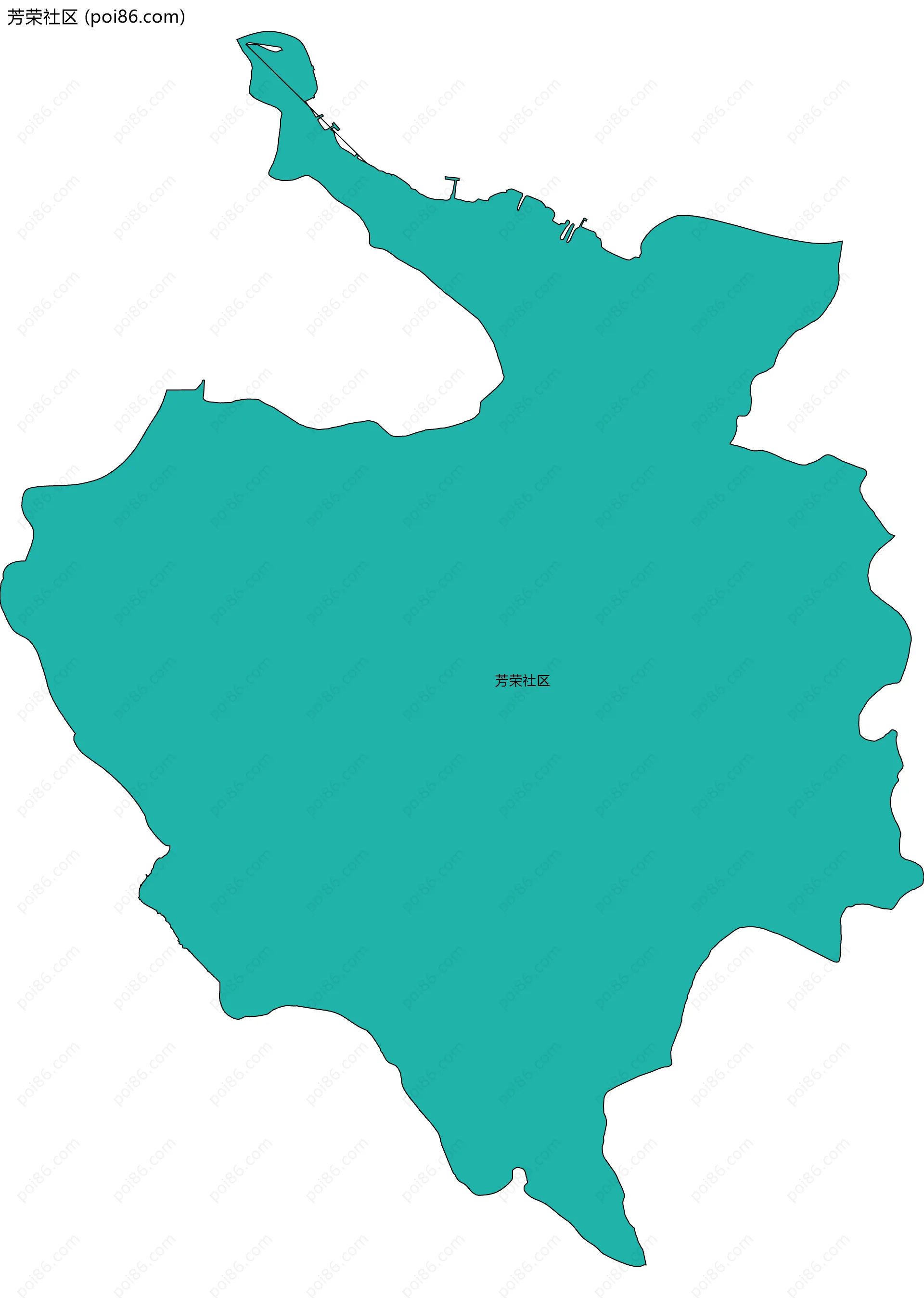 芳荣社区边界地图