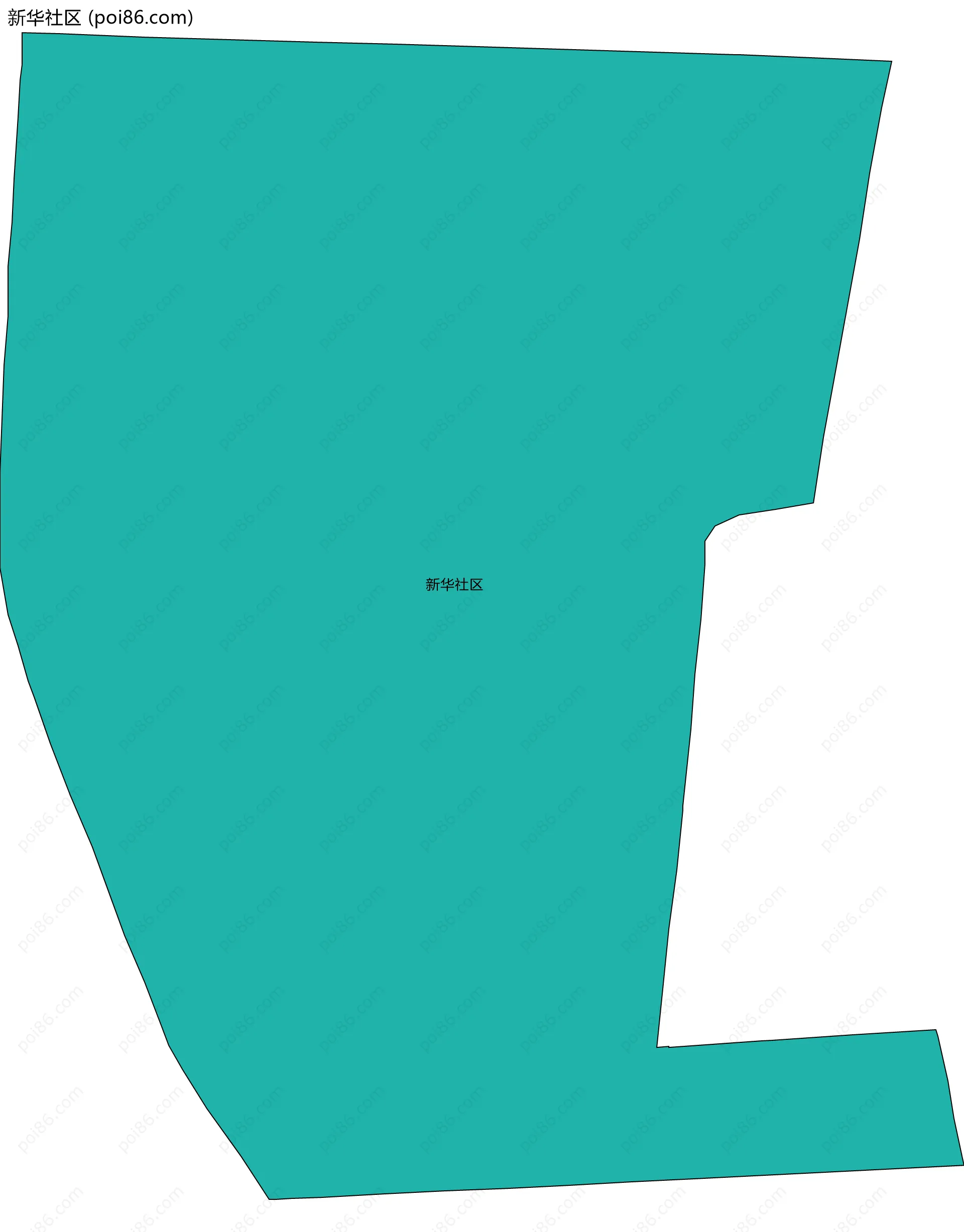 新华社区边界地图