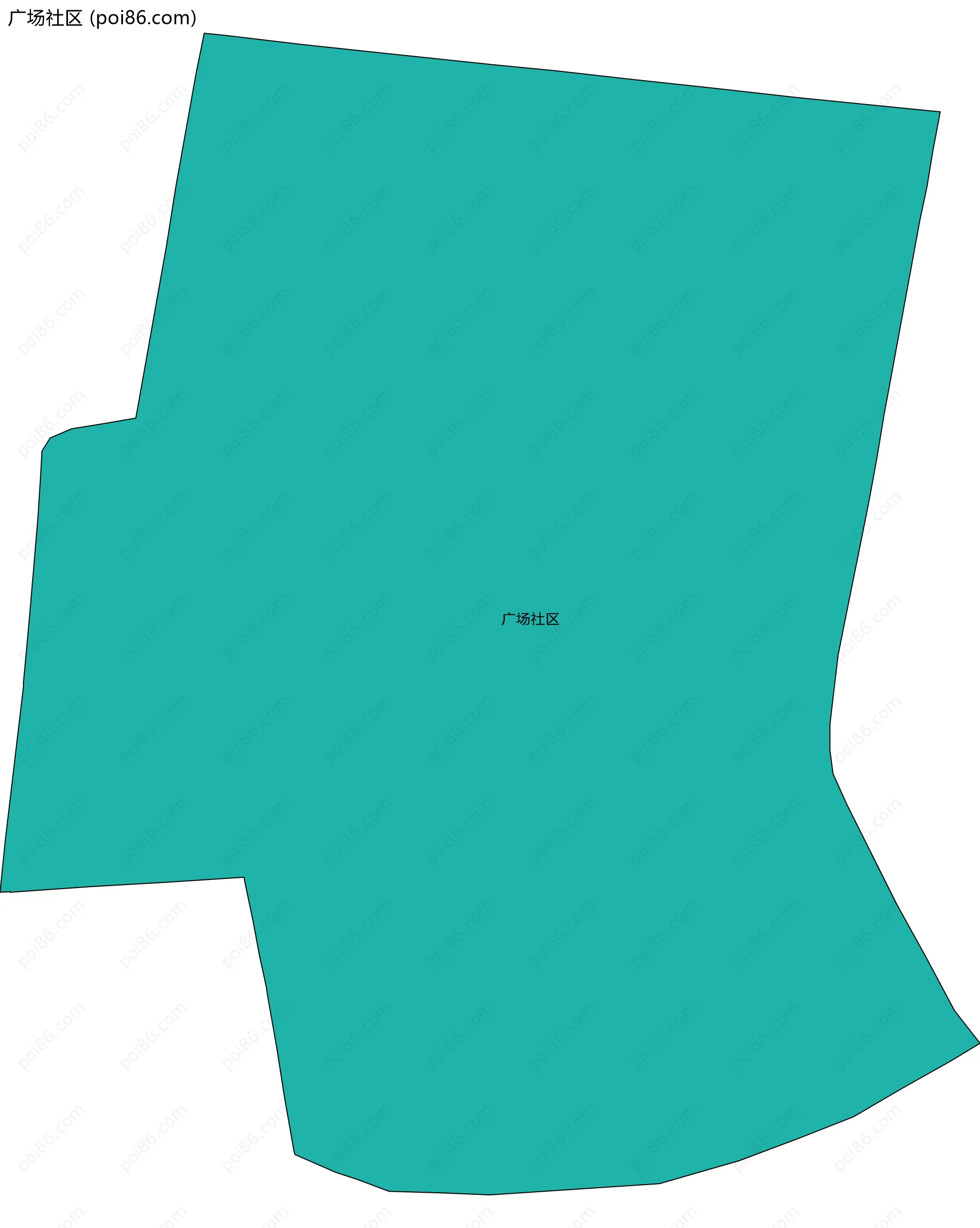 广场社区边界地图