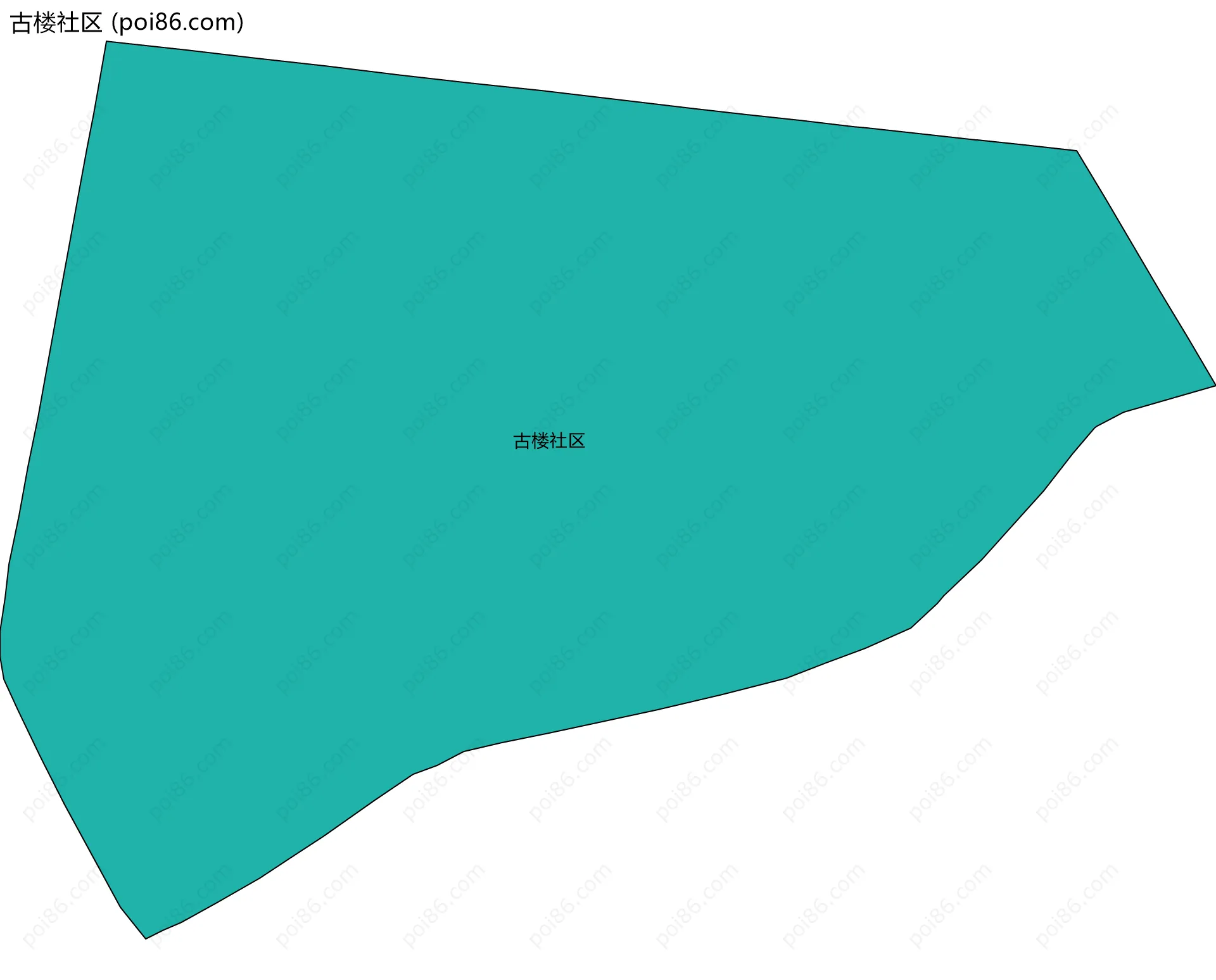 古楼社区边界地图