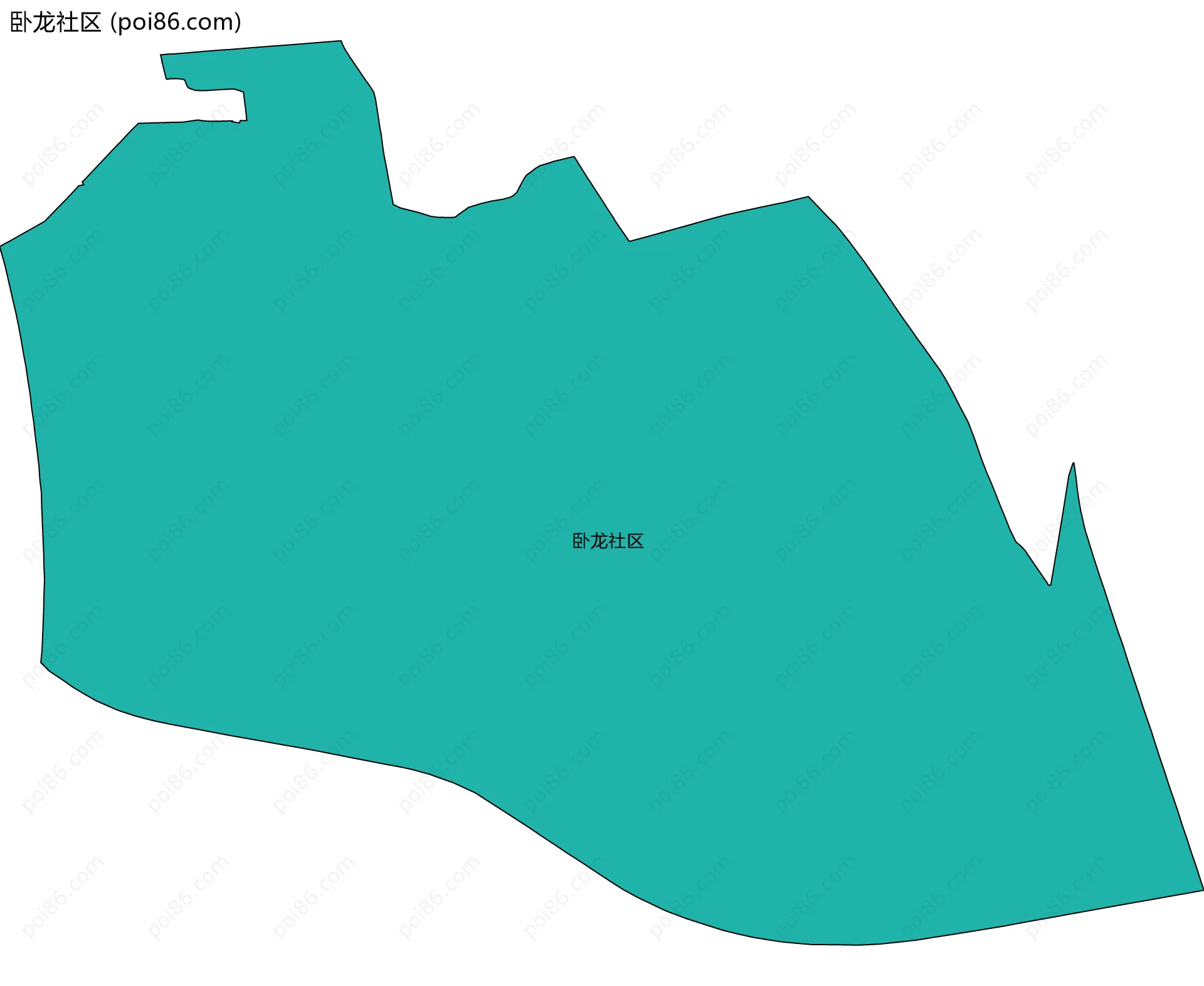 卧龙社区边界地图