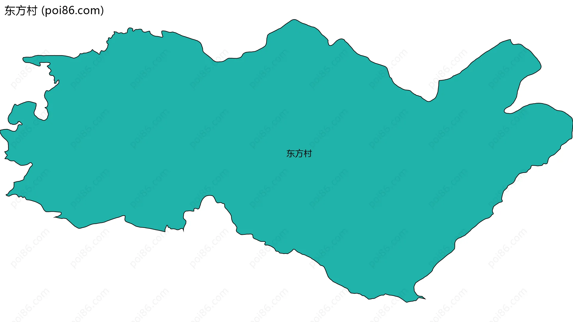 东方村边界地图