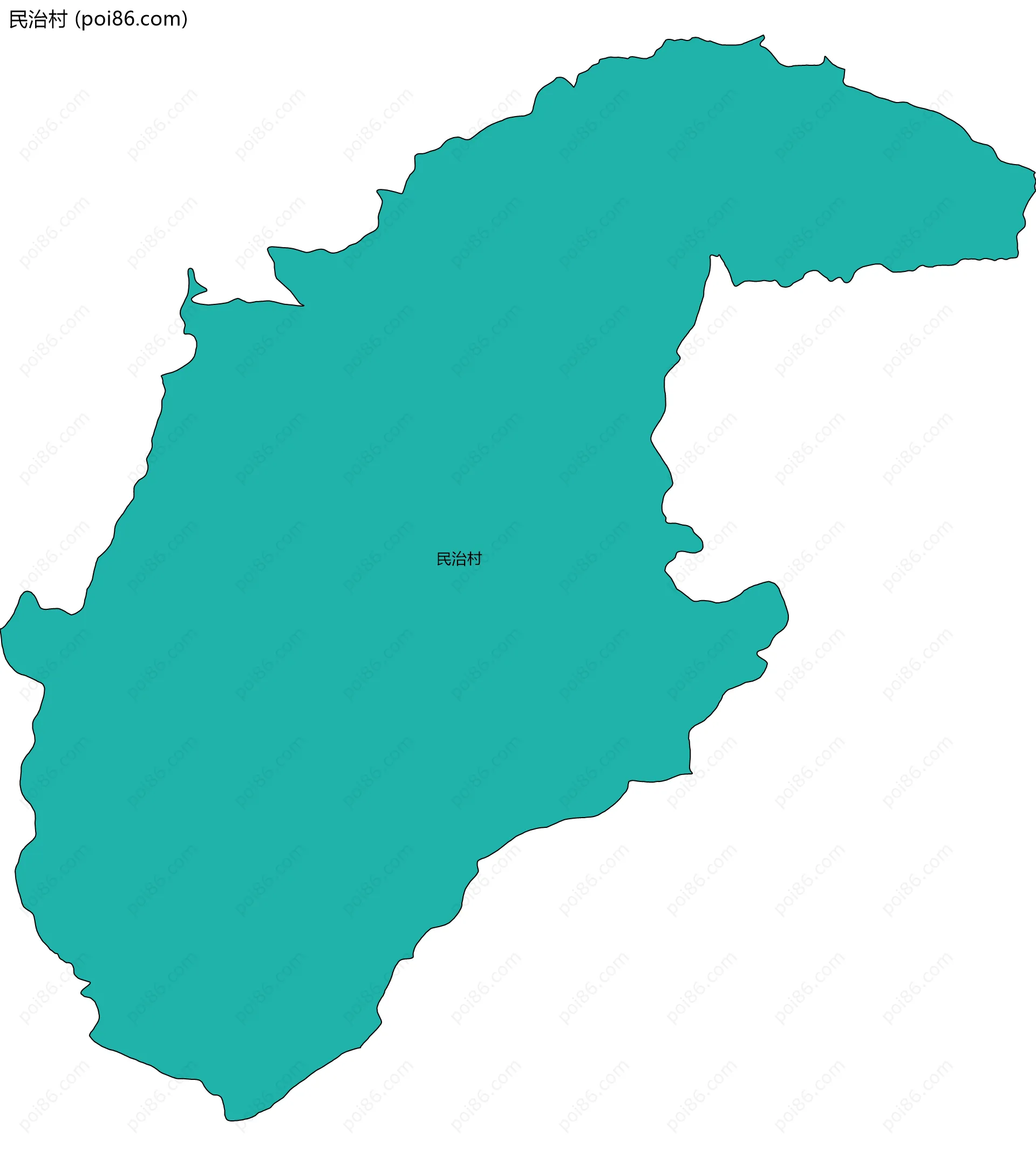 民治村边界地图
