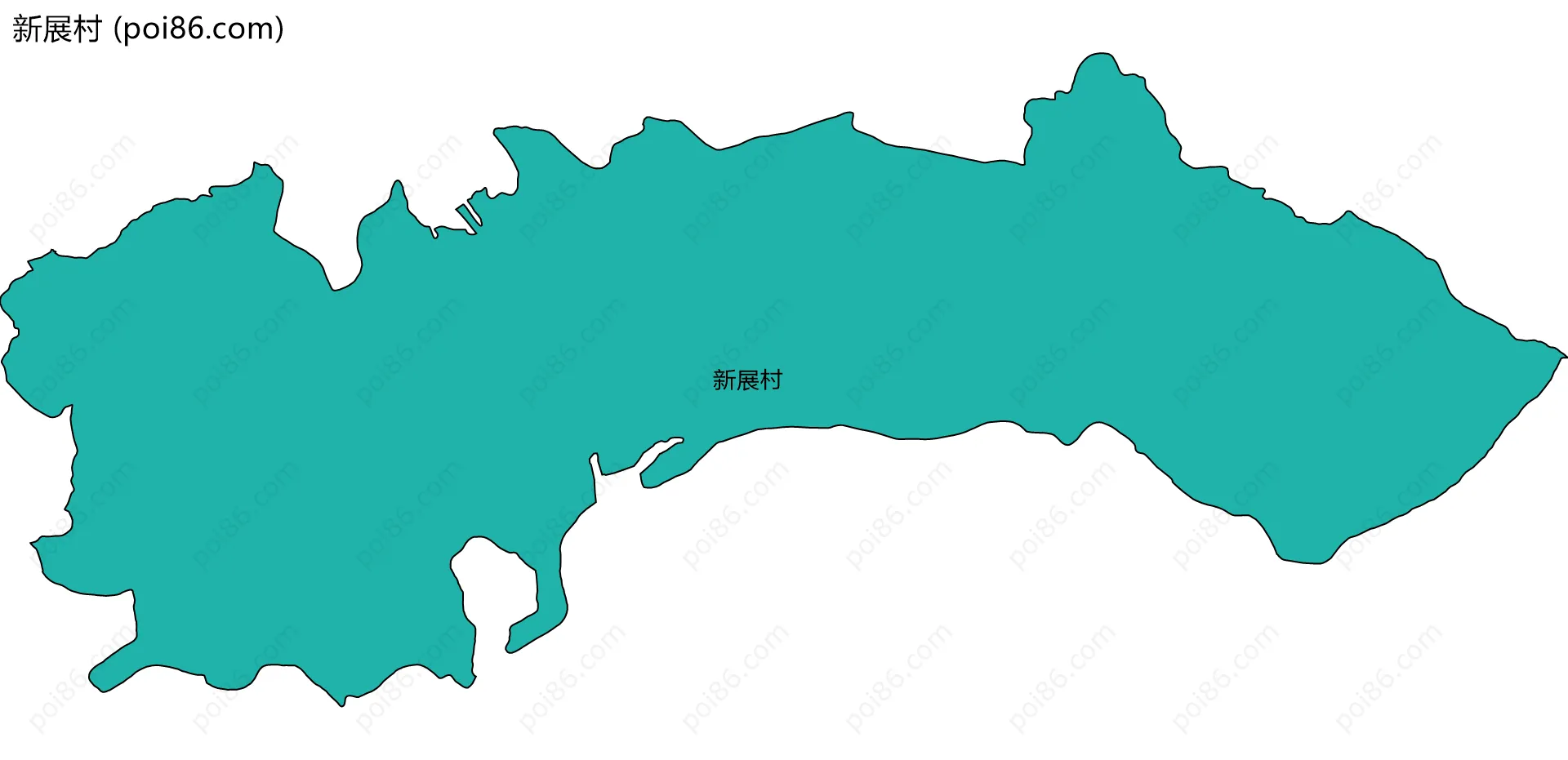 新展村边界地图