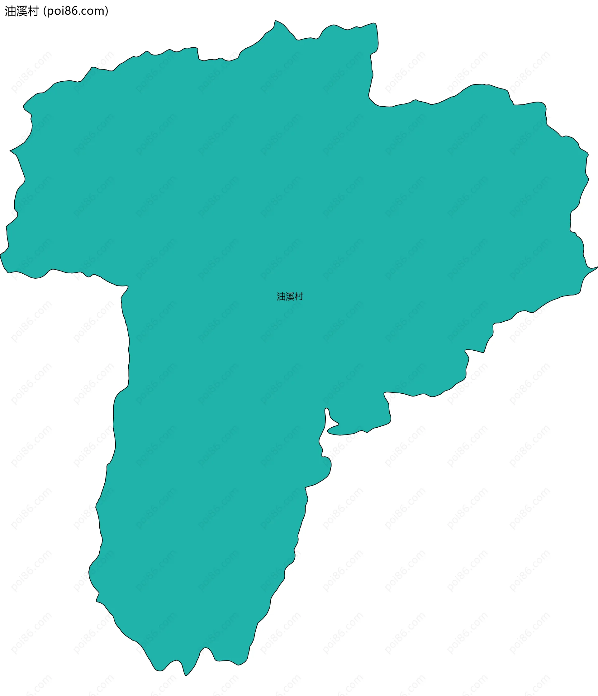 油溪村边界地图