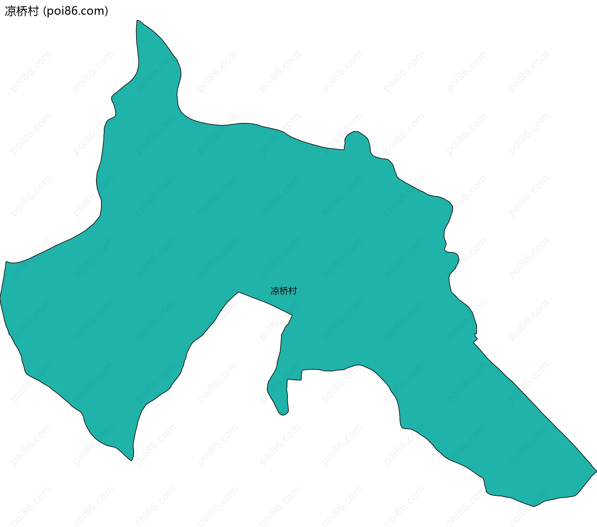 凉桥村边界地图