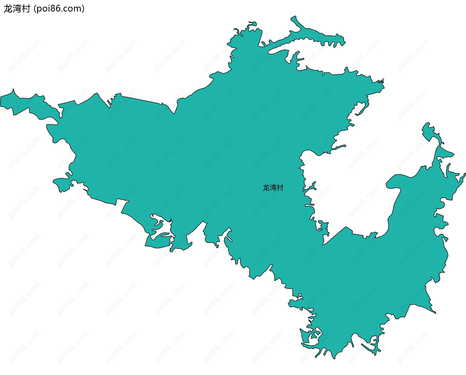 龙湾村边界地图