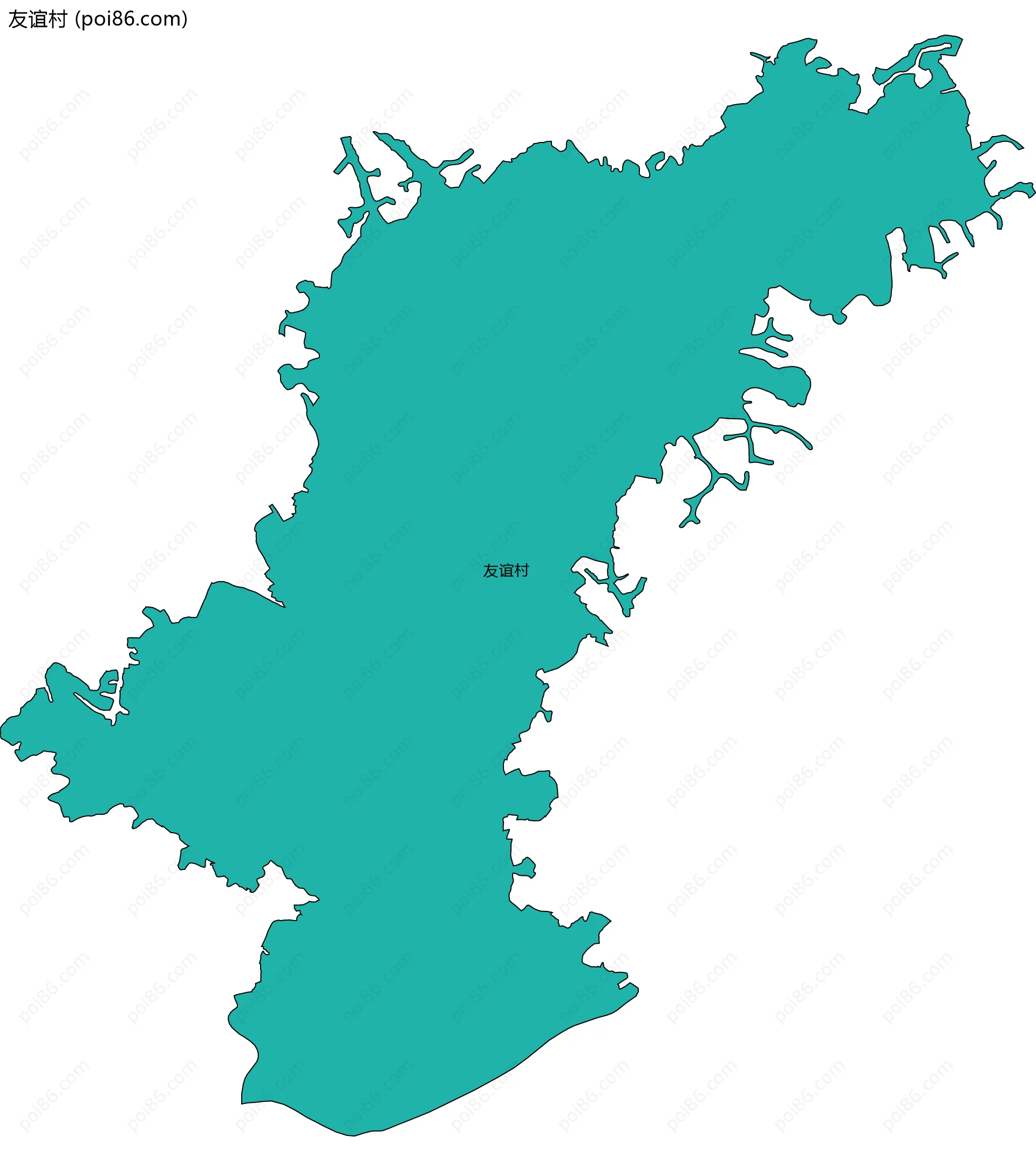 友谊村边界地图