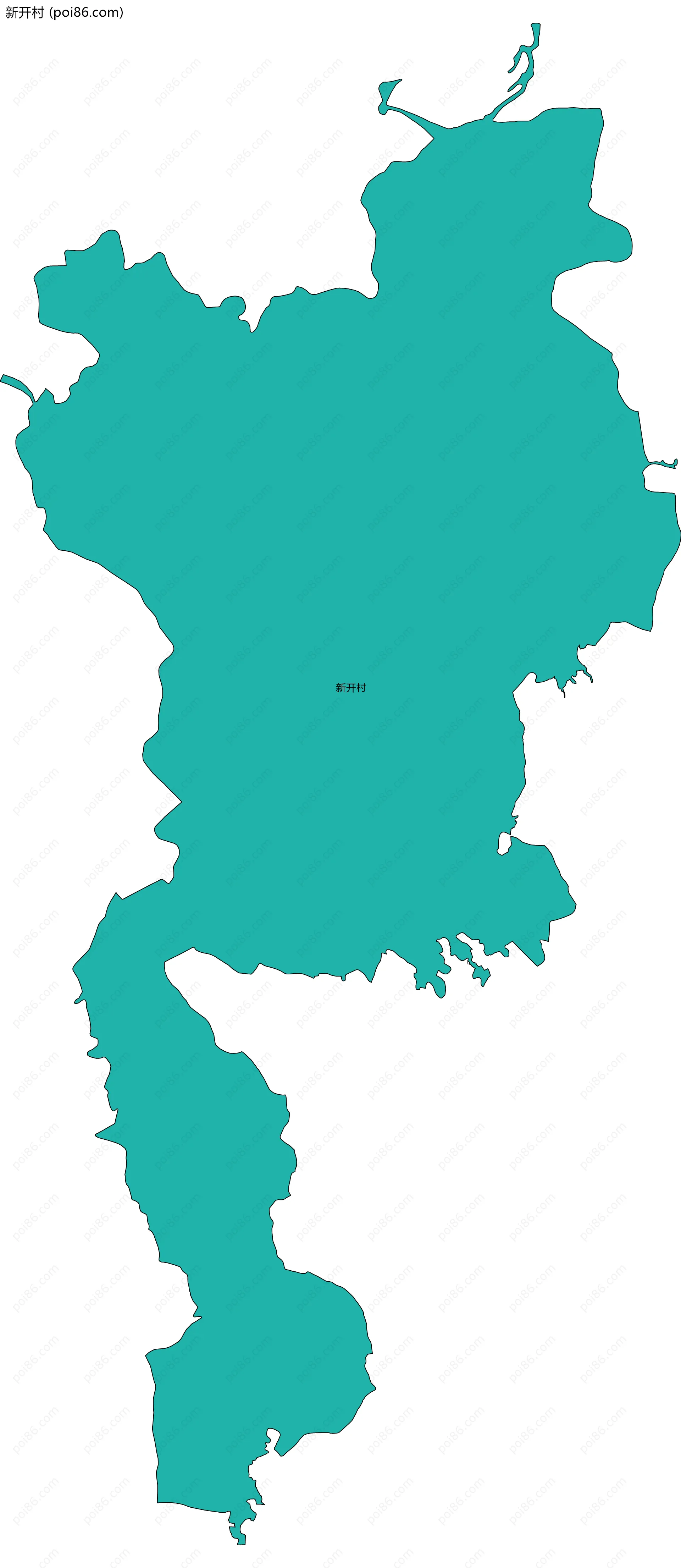 新开村边界地图