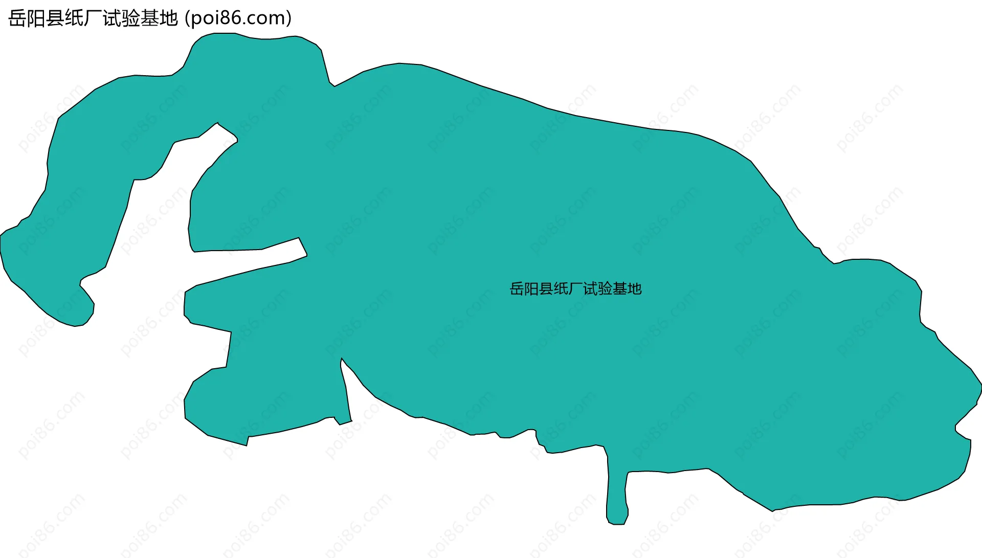 岳阳县纸厂试验基地边界地图