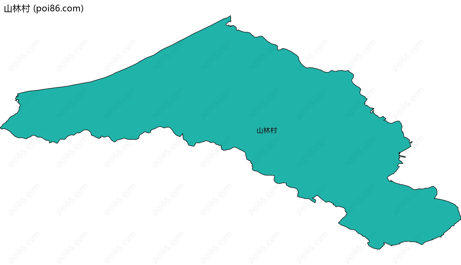 山林村边界地图