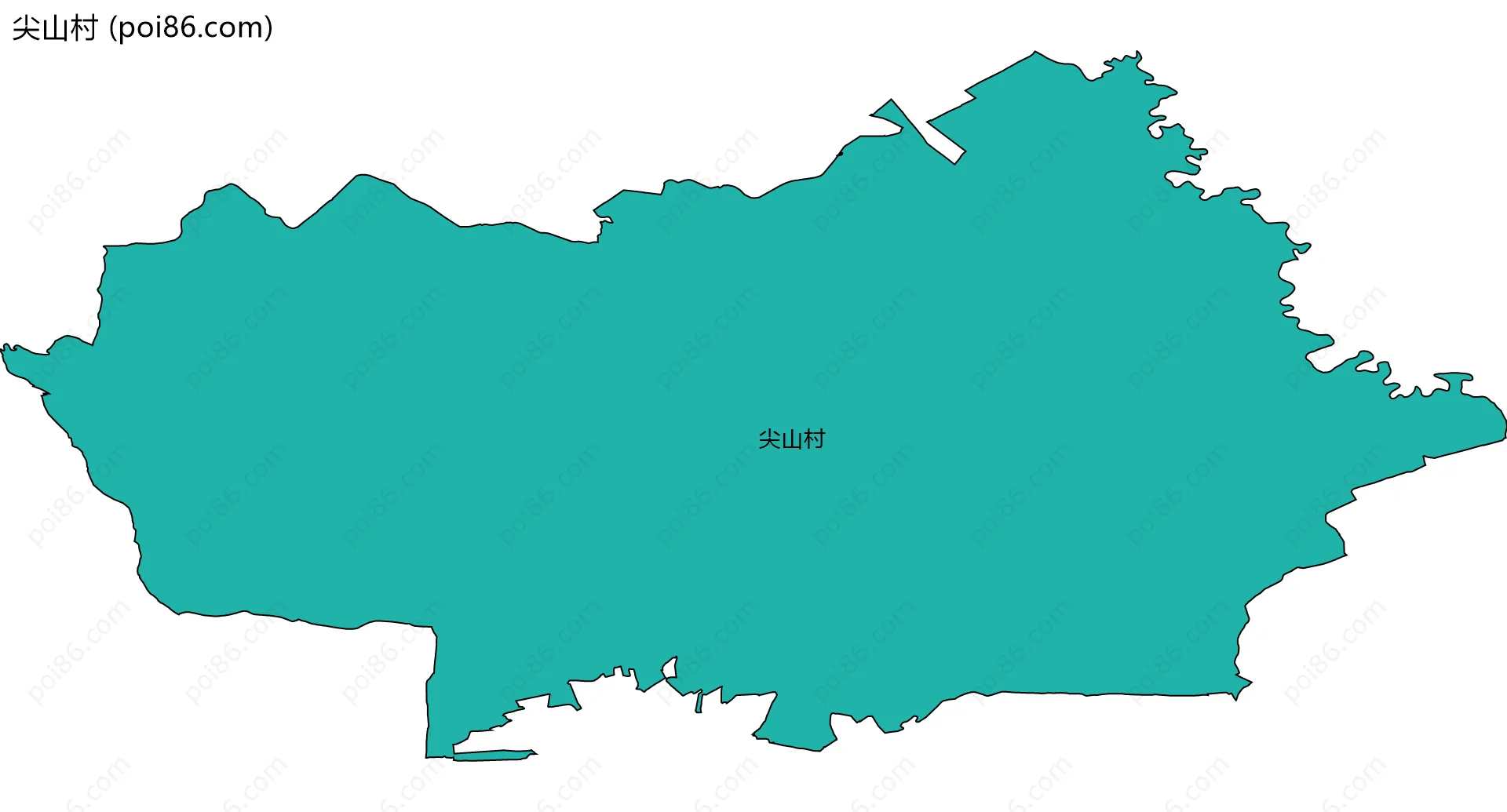 尖山村边界地图