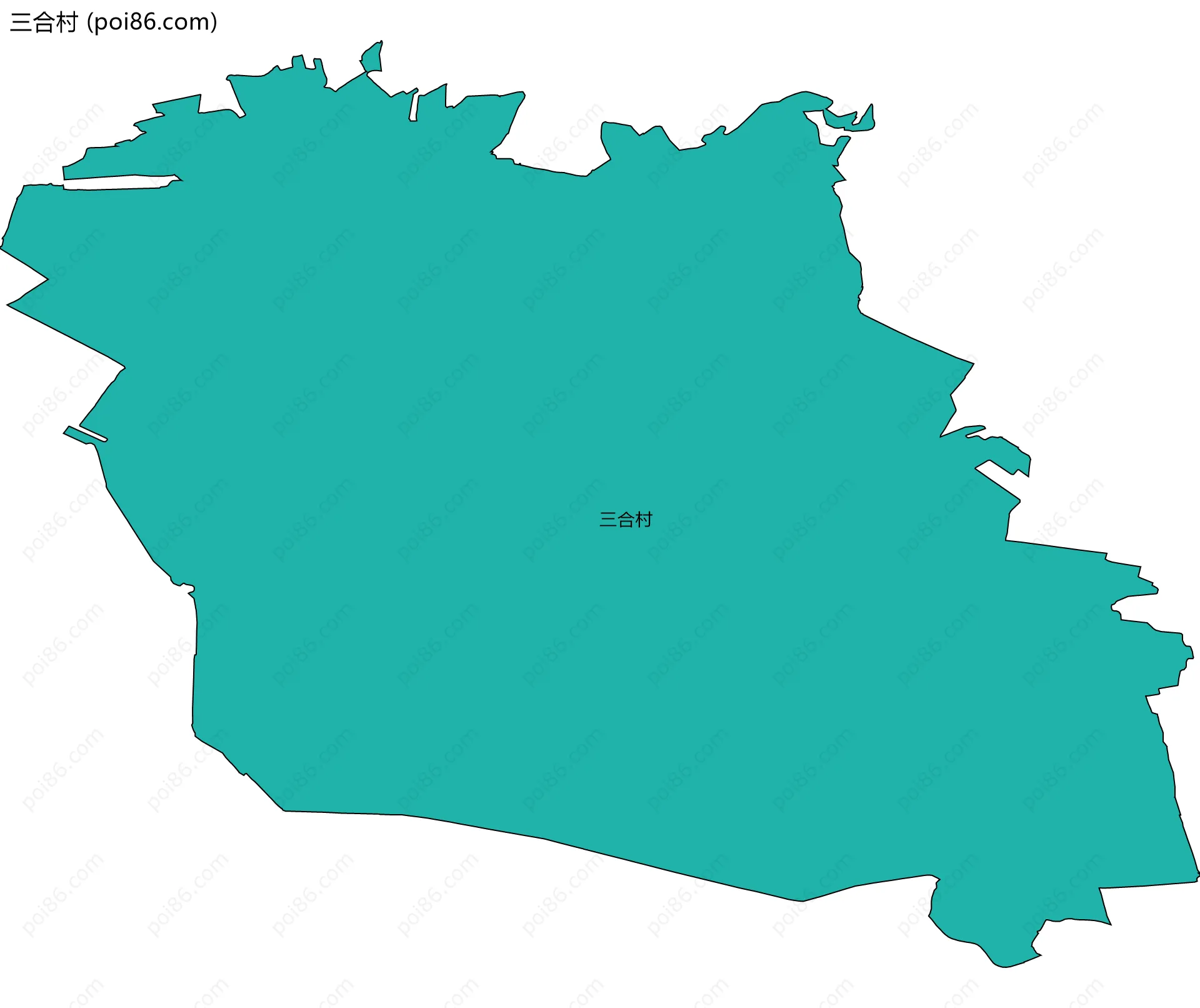 三合村边界地图