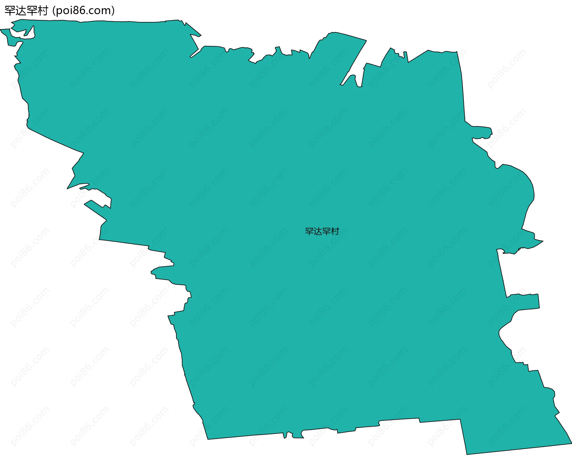罕达罕村边界地图