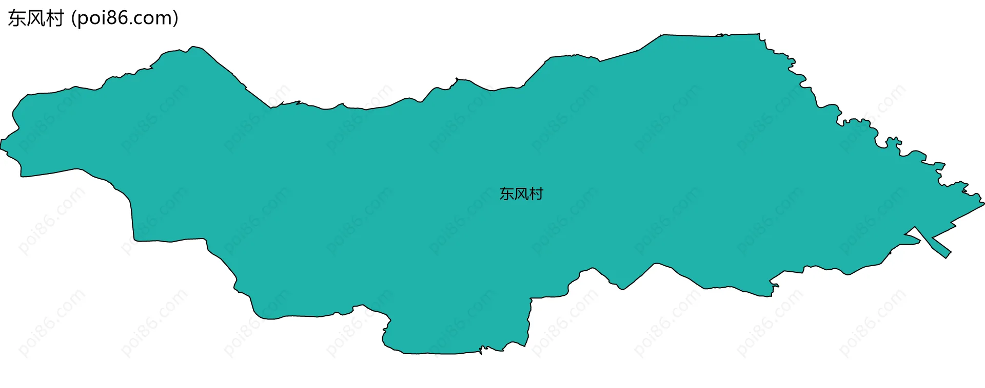 东风村边界地图