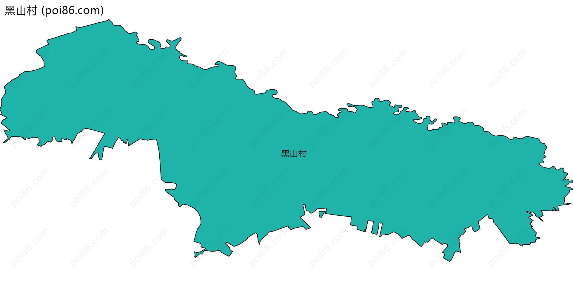 黑山村边界地图