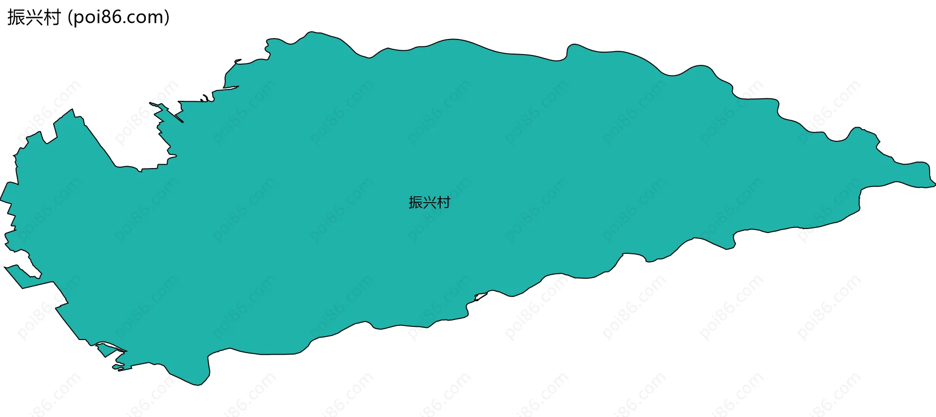 振兴村边界地图