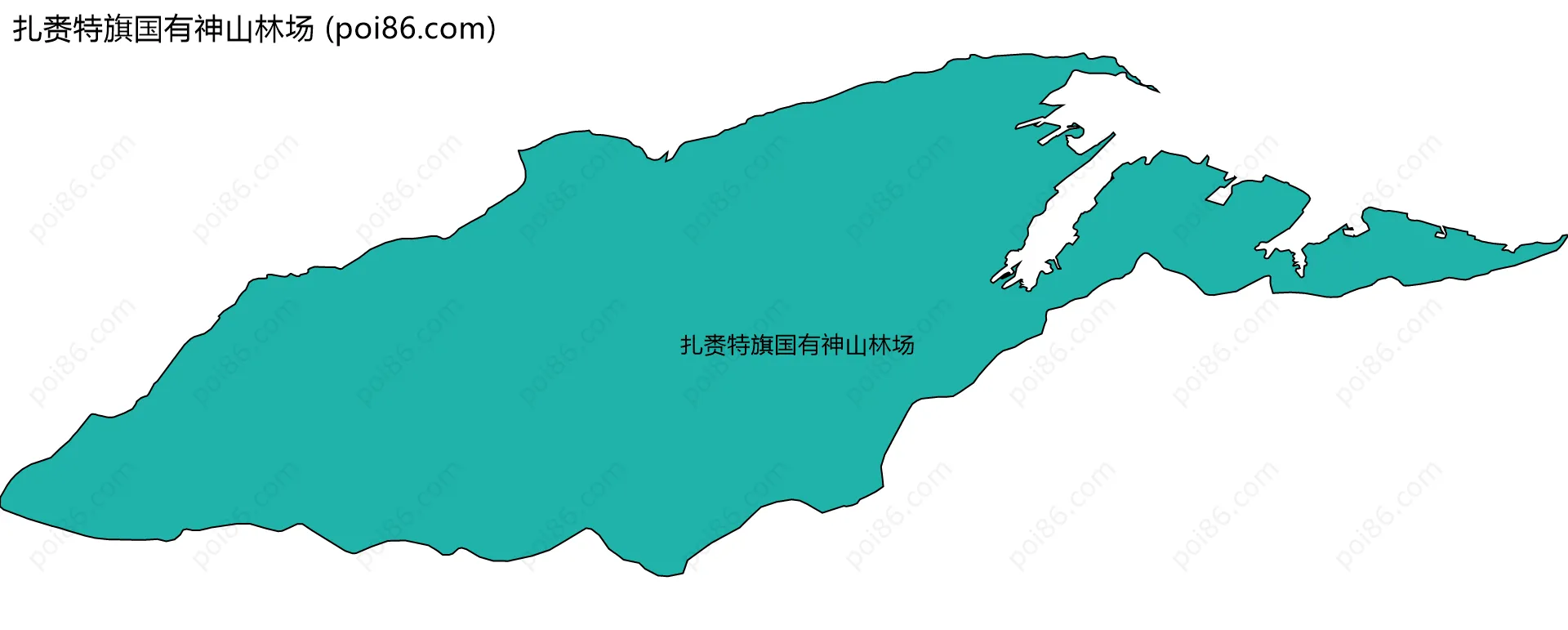 扎赉特旗国有神山林场边界地图