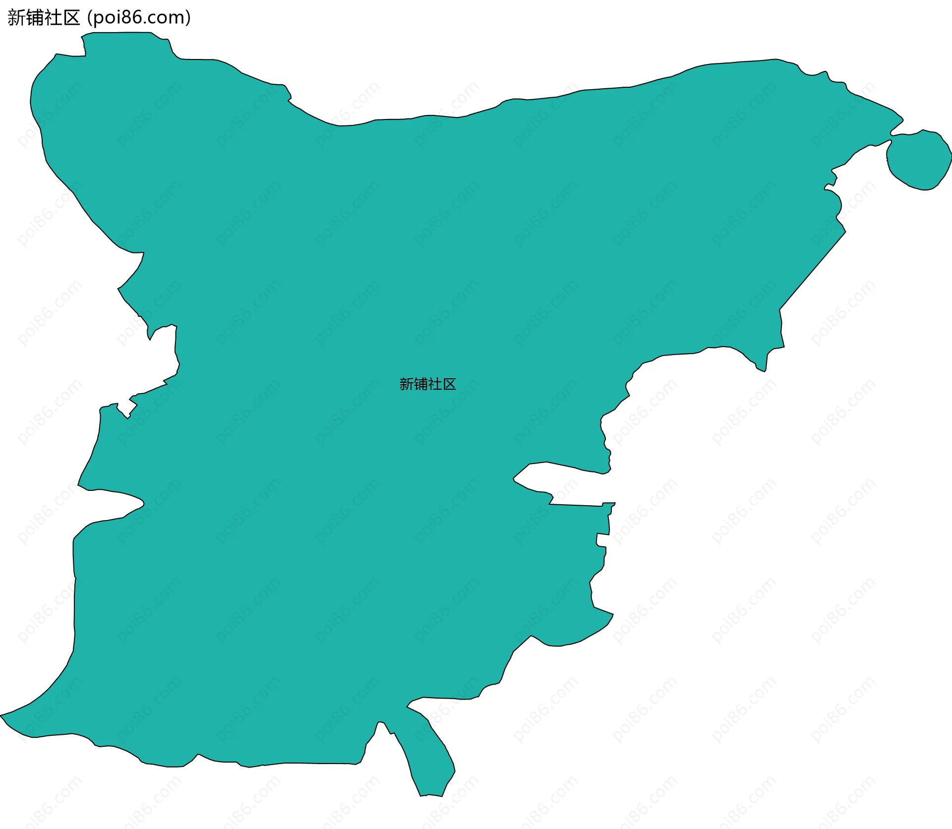 新铺社区边界地图