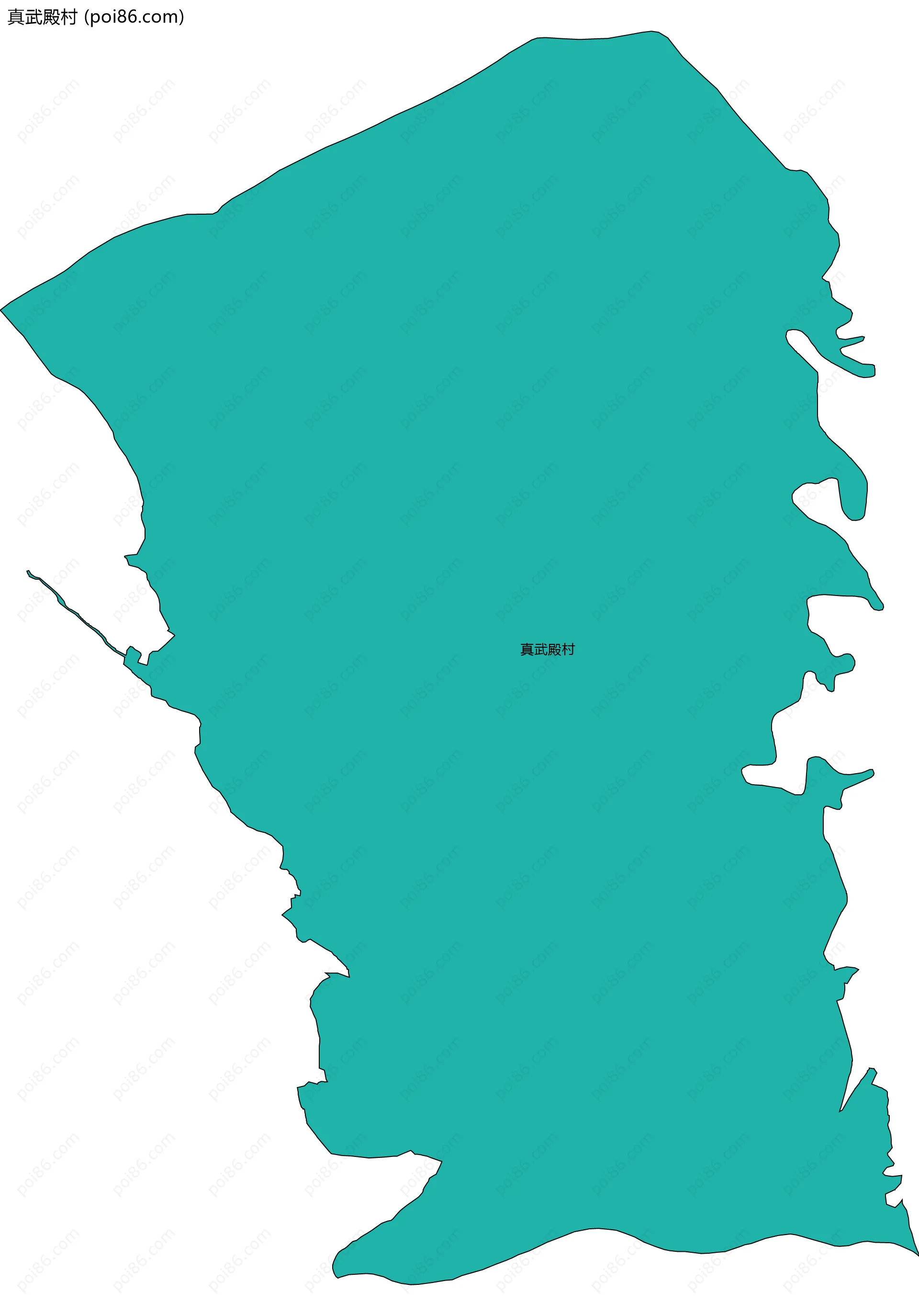 真武殿村边界地图