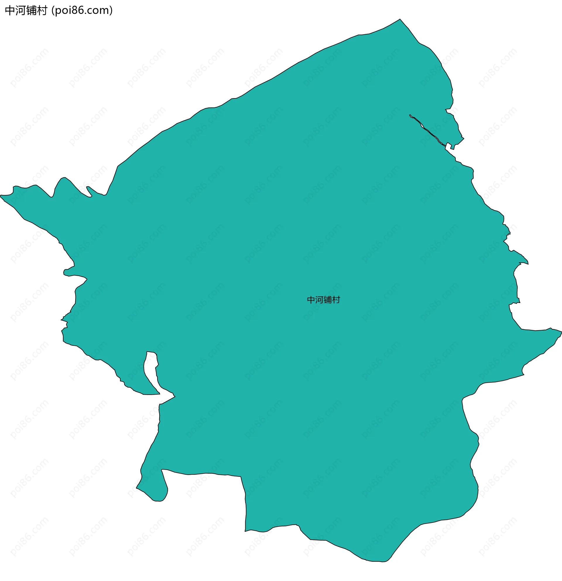 中河铺村边界地图
