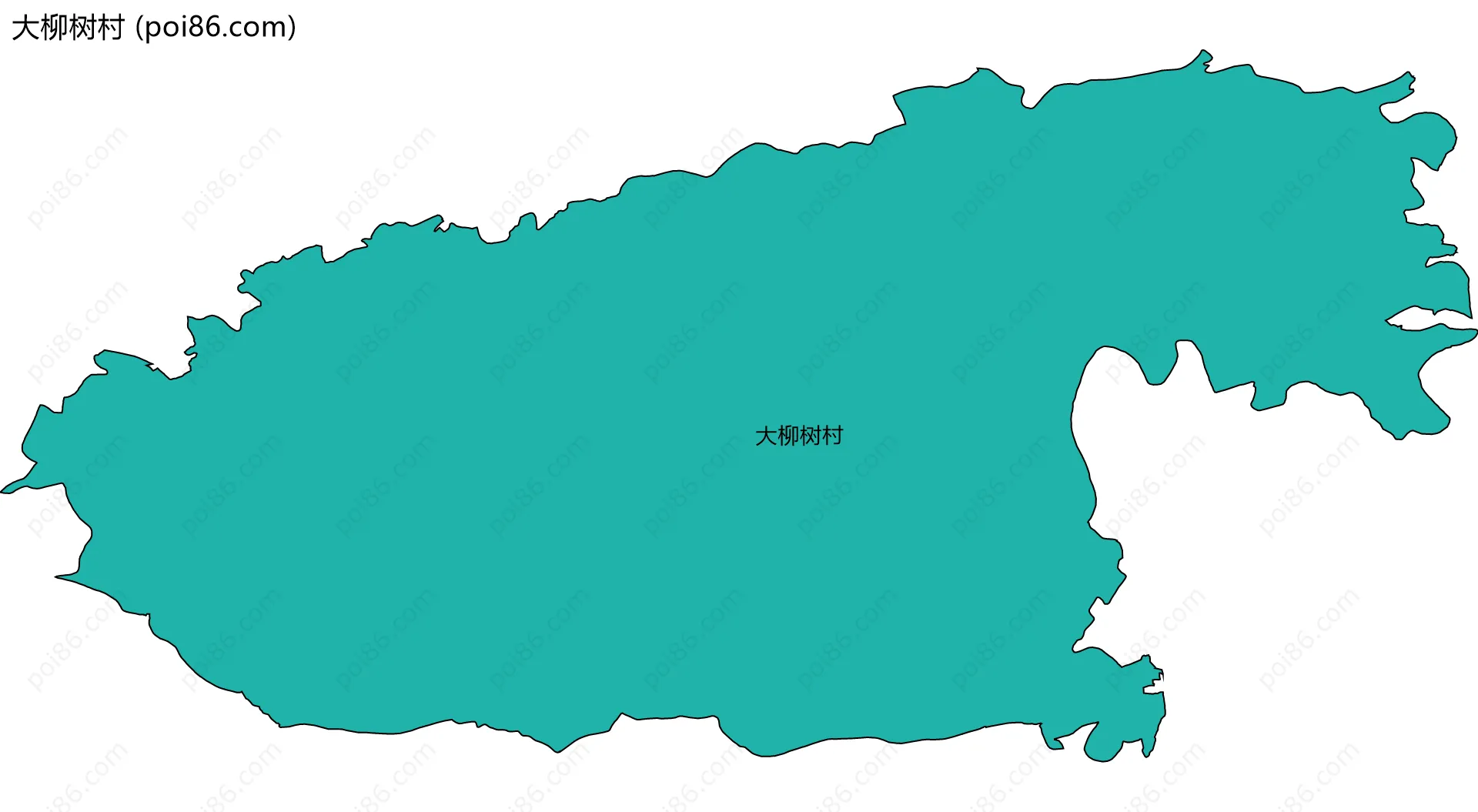 大柳树村边界地图