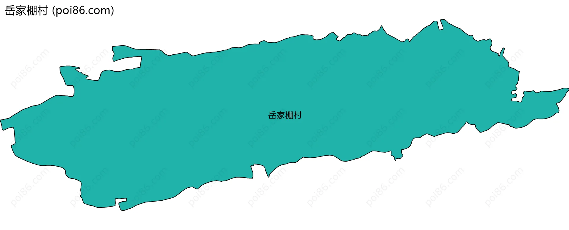 岳家棚村边界地图