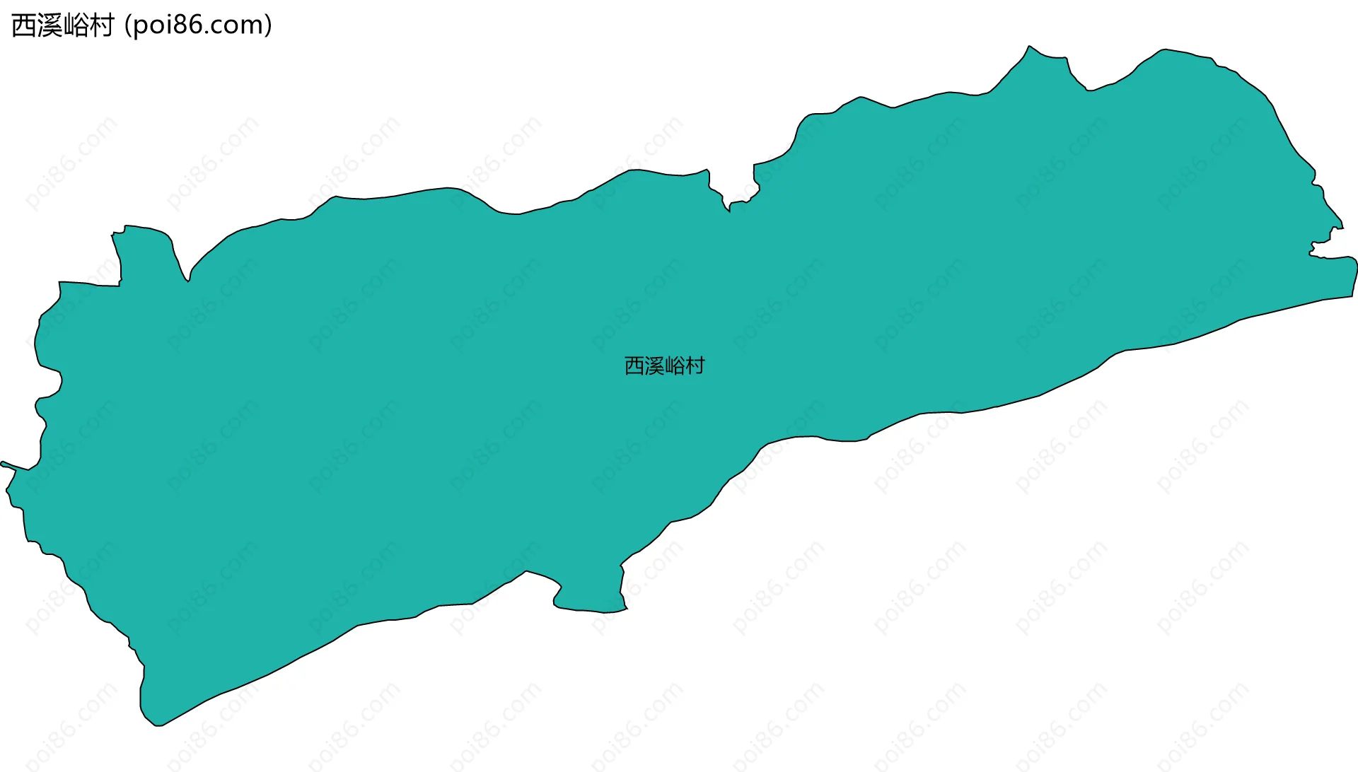 西溪峪村边界地图