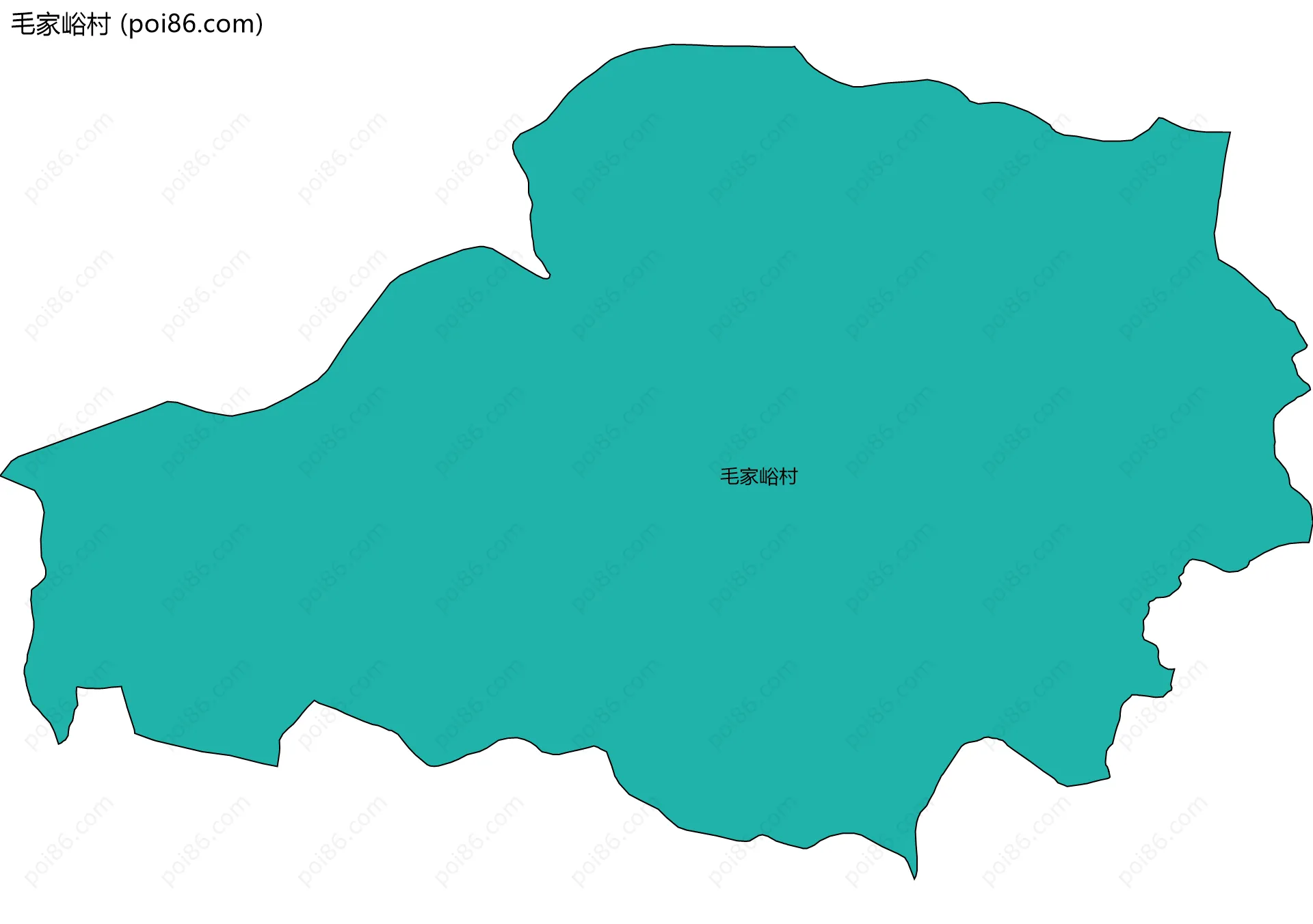 毛家峪村边界地图