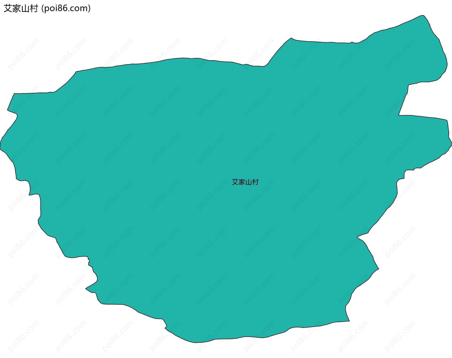 艾家山村边界地图