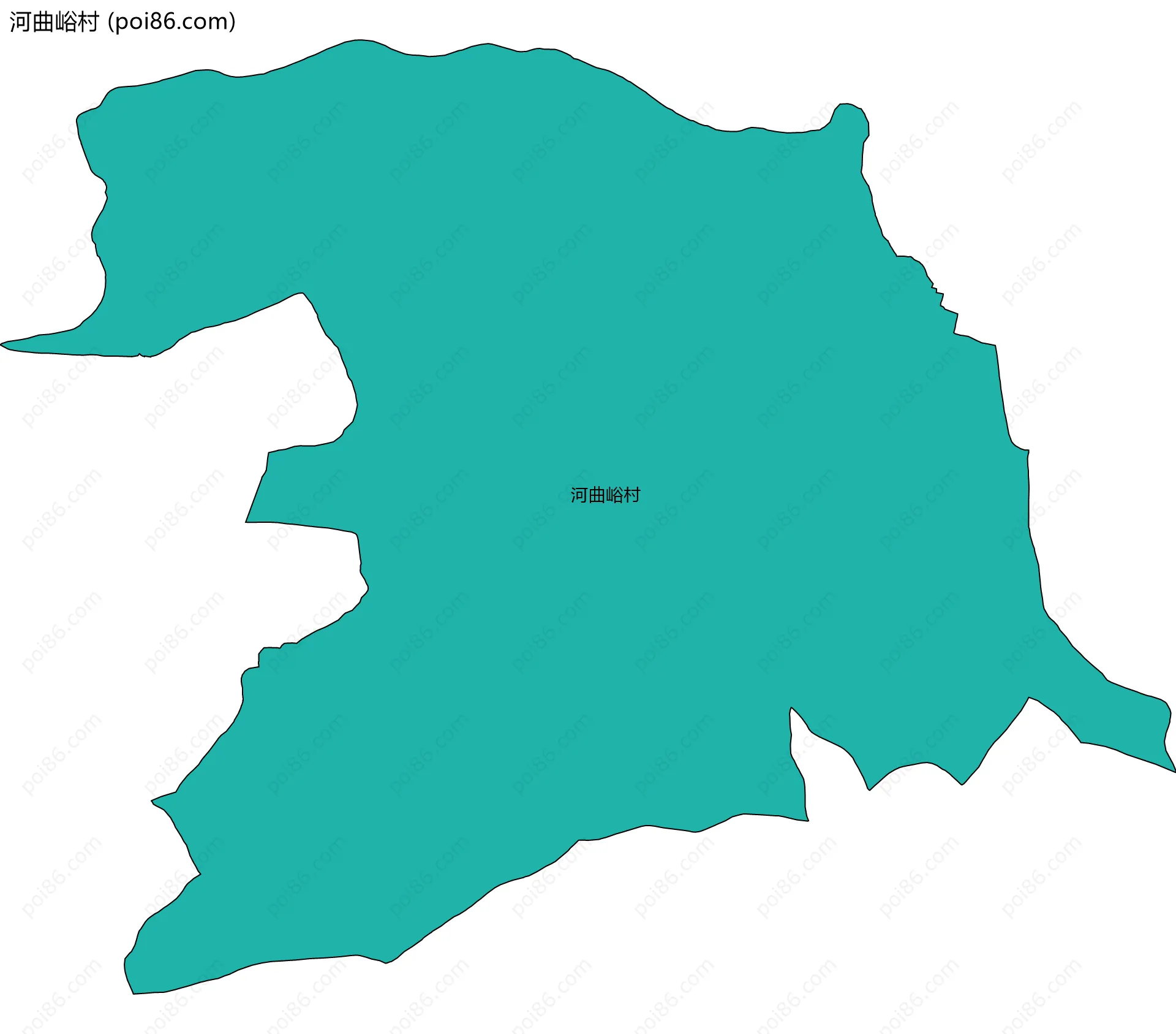 河曲峪村边界地图