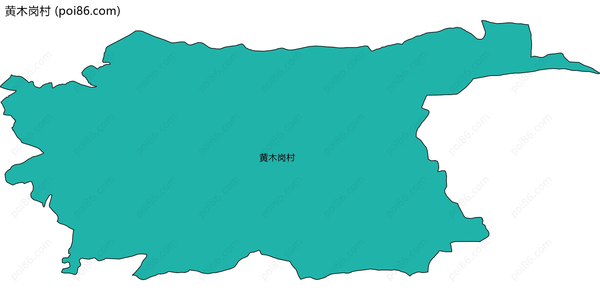 黄木岗村边界地图