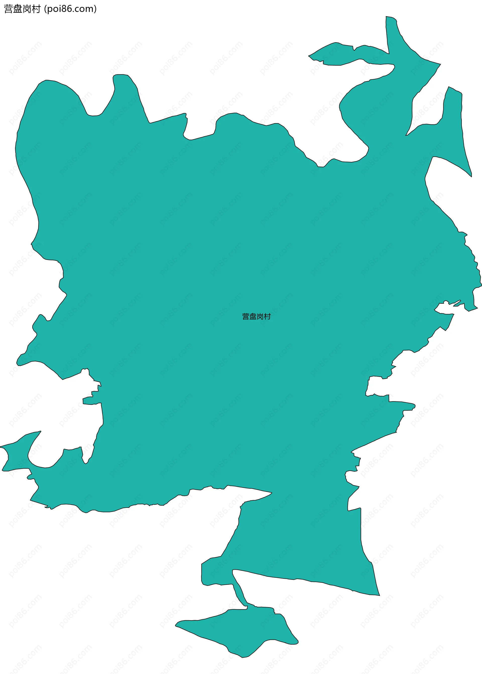 营盘岗村边界地图