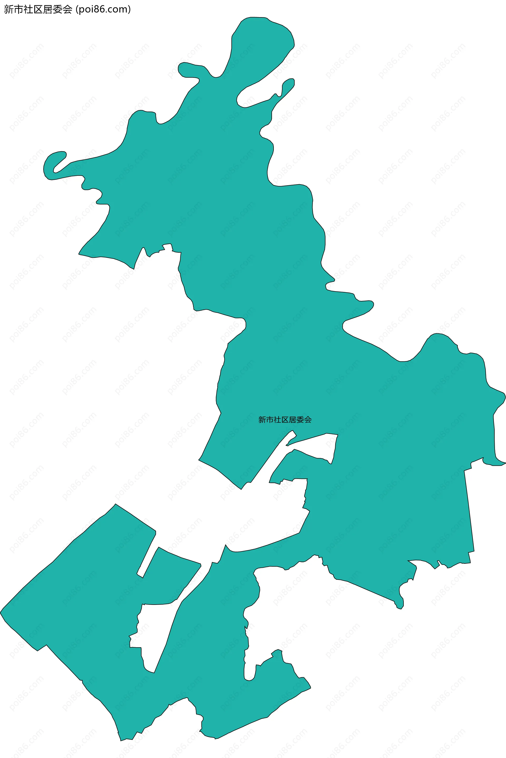 新市社区居委会边界地图