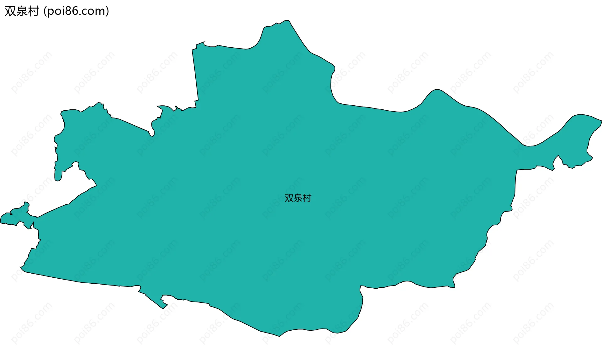 双泉村边界地图