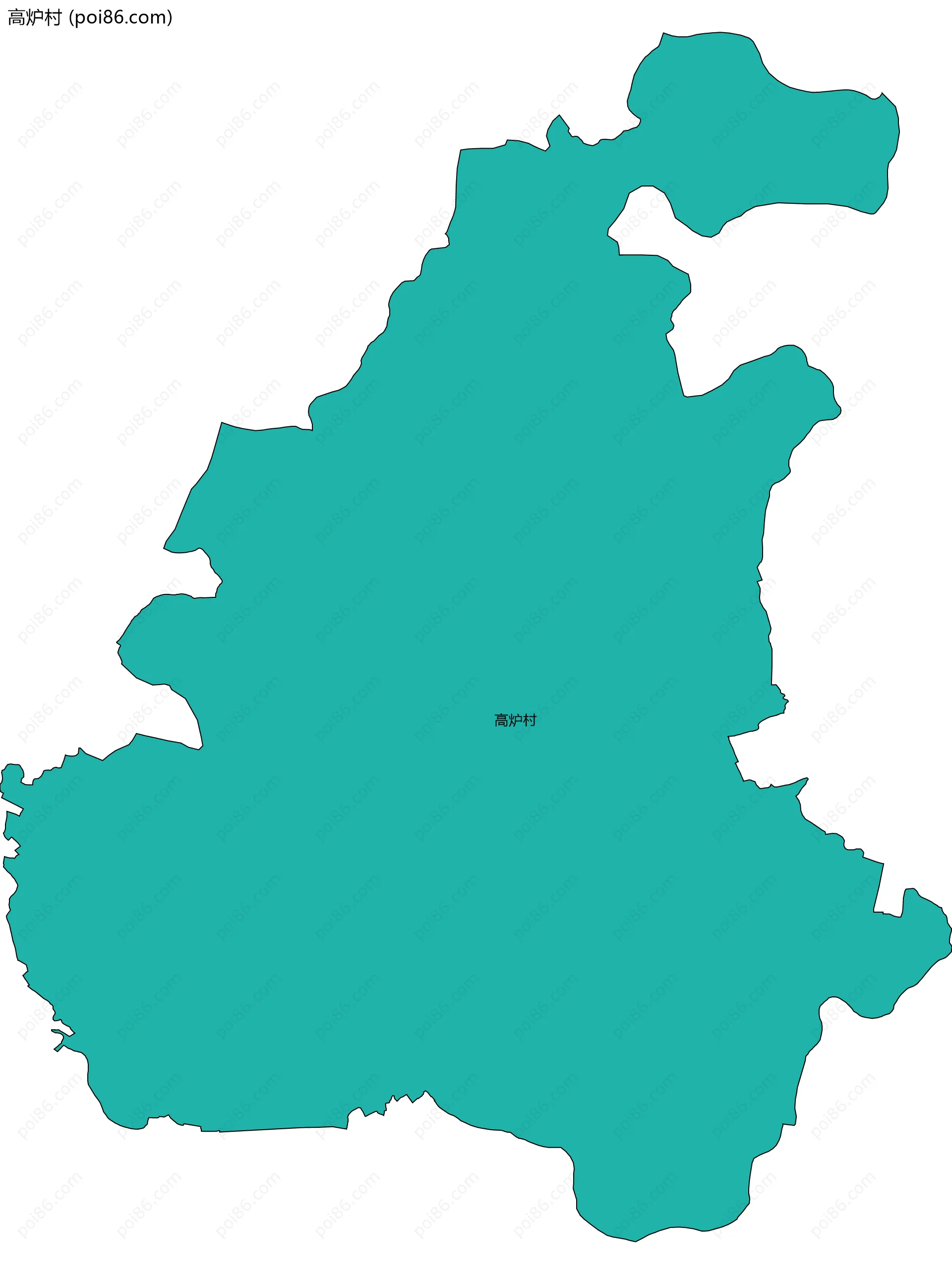 高炉村边界地图