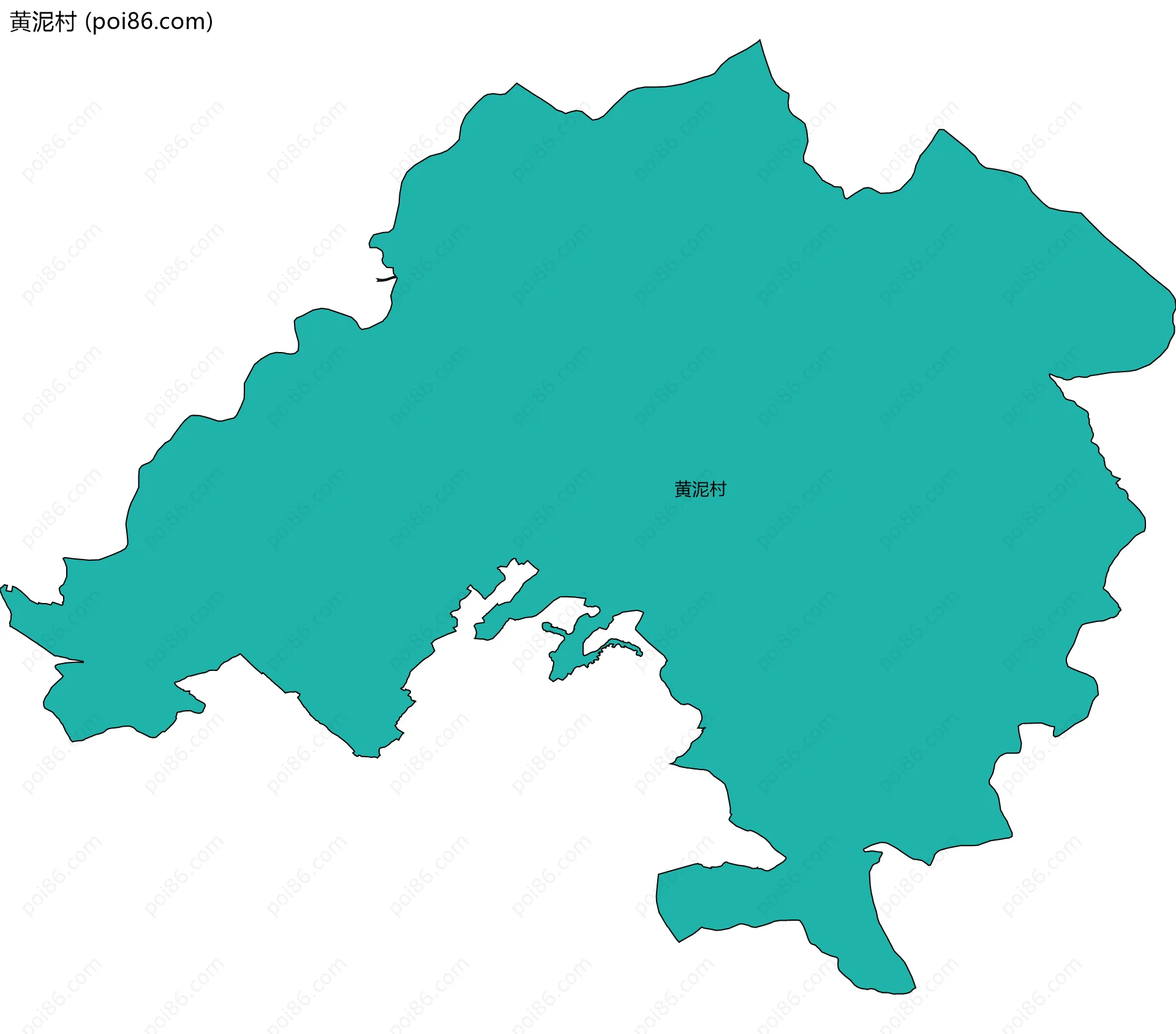 黄泥村边界地图