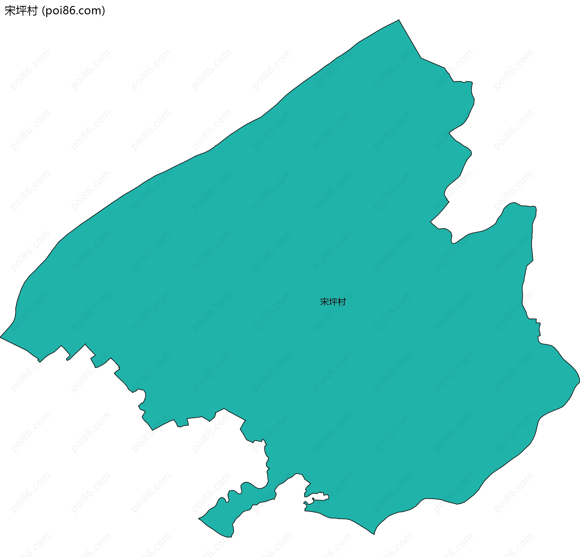 宋坪村边界地图