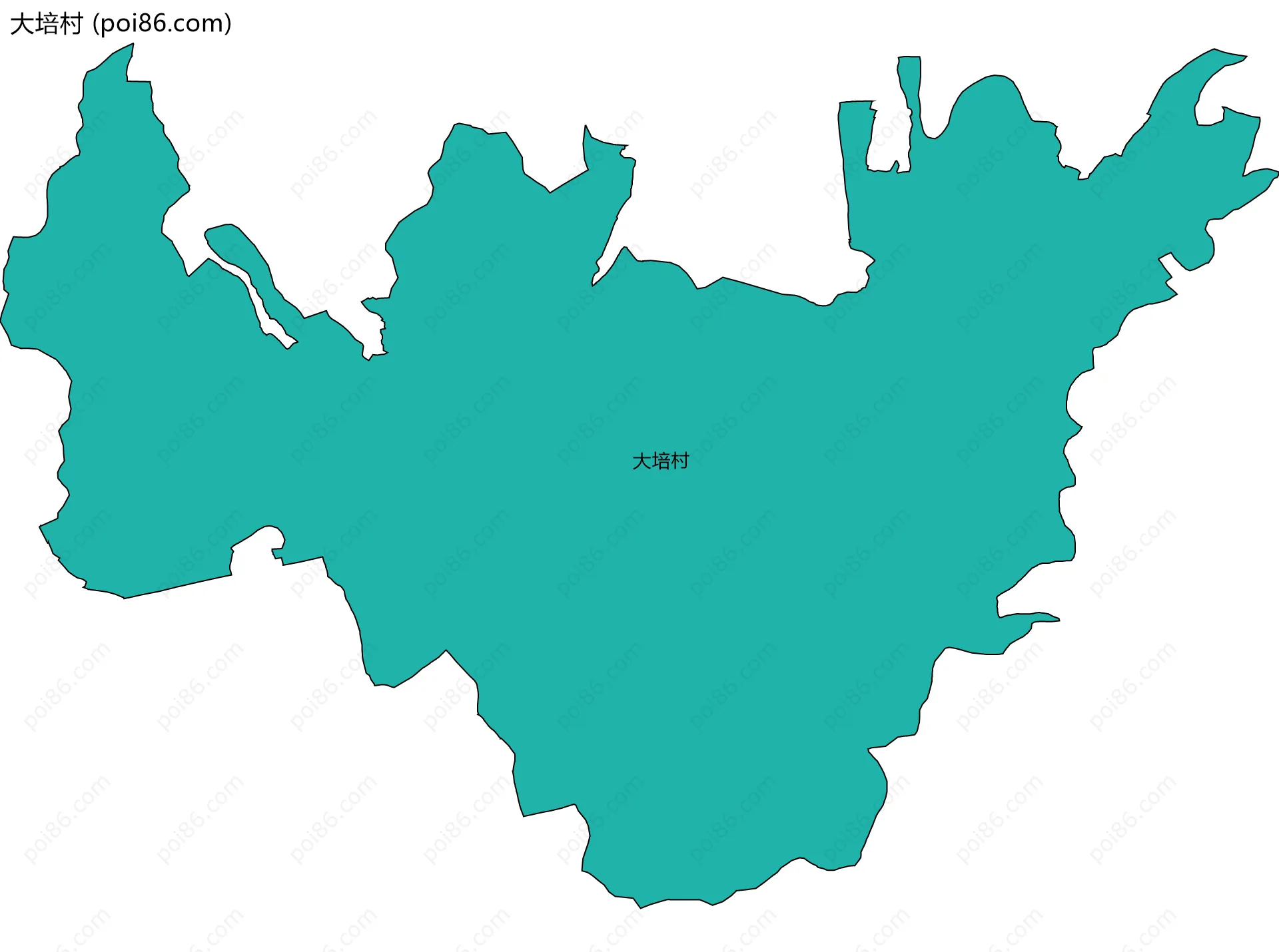 大培村边界地图