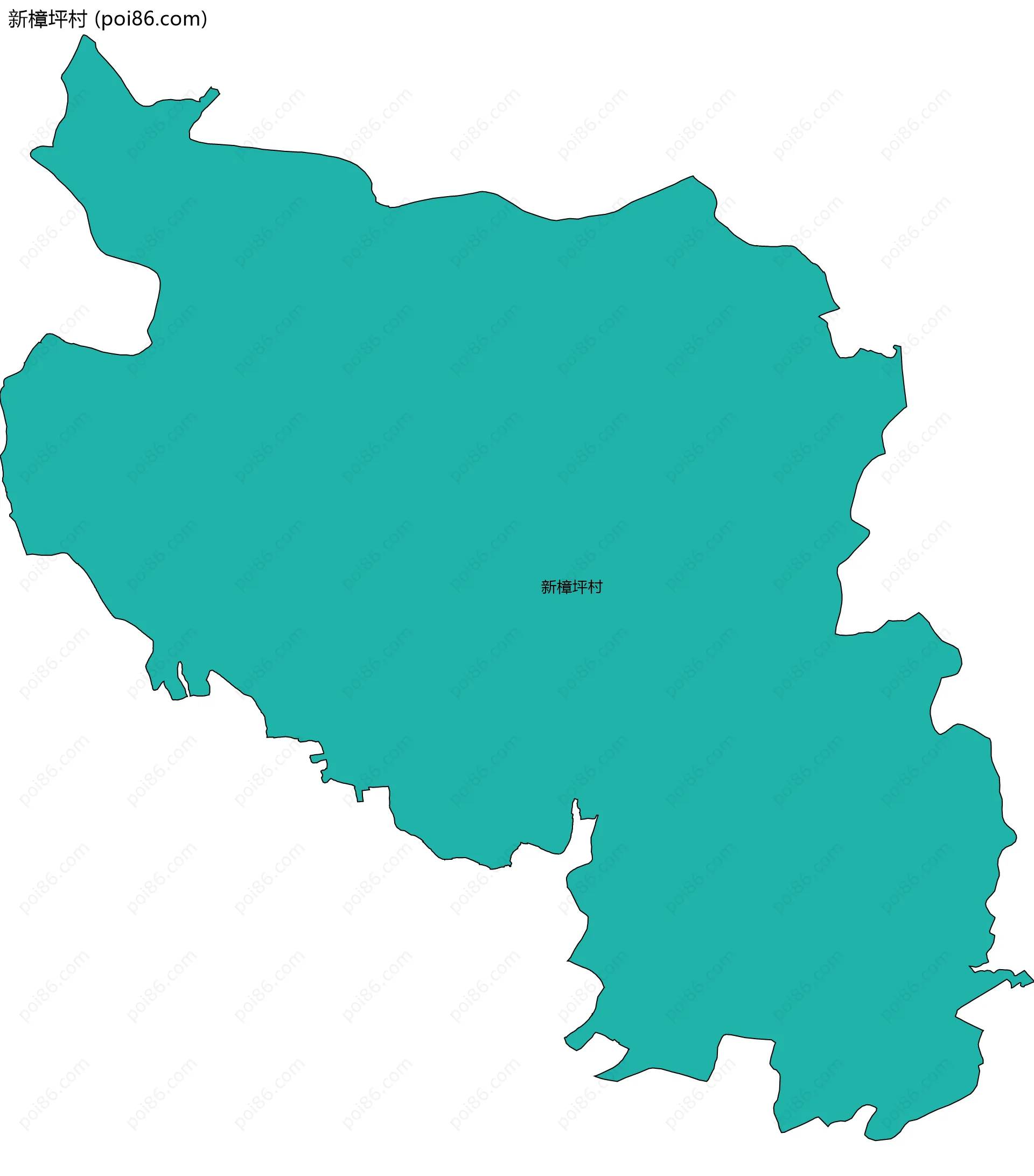 新樟坪村边界地图