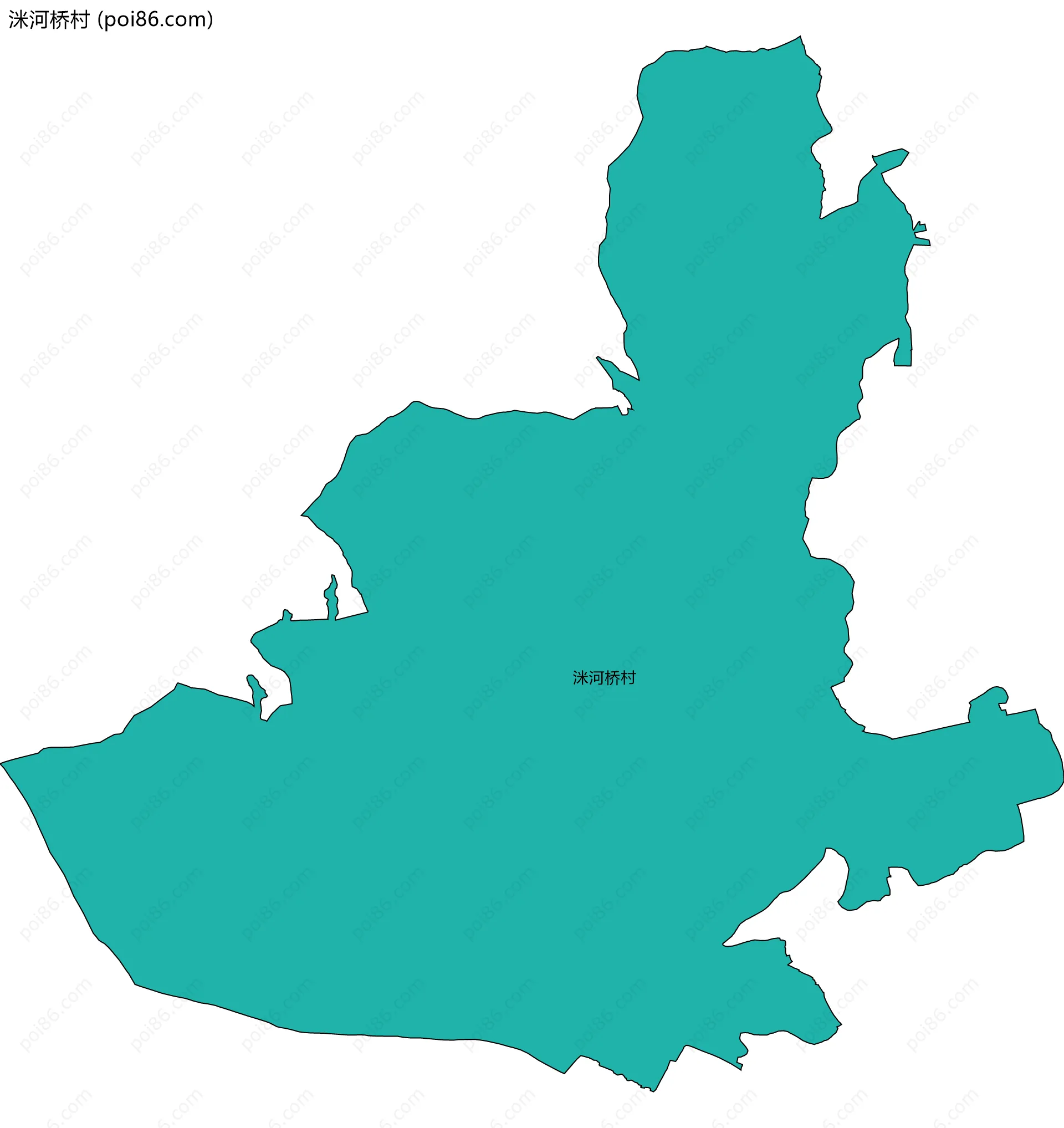 洣河桥村边界地图