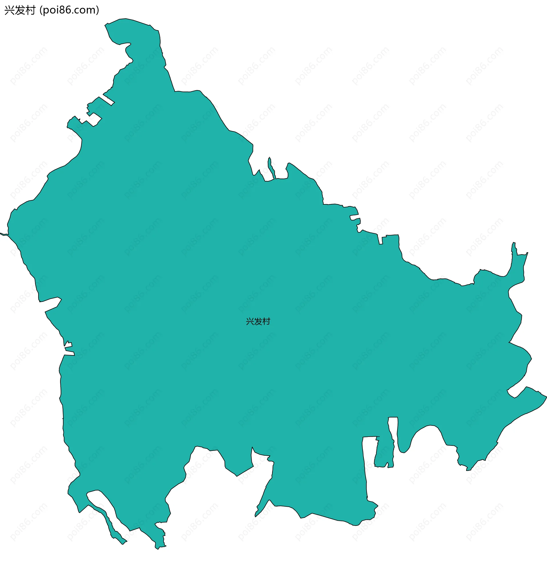 兴发村边界地图