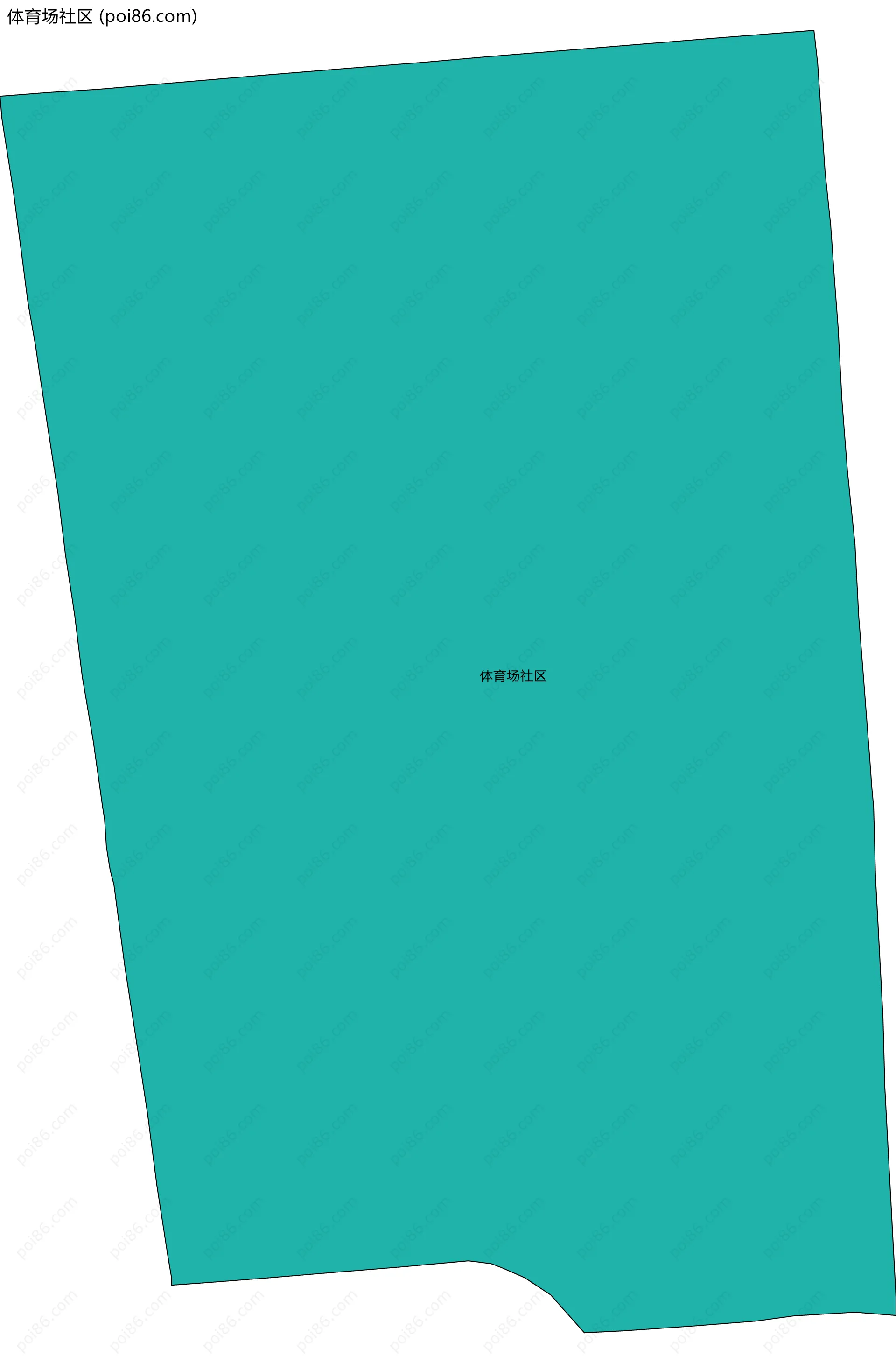 体育场社区边界地图