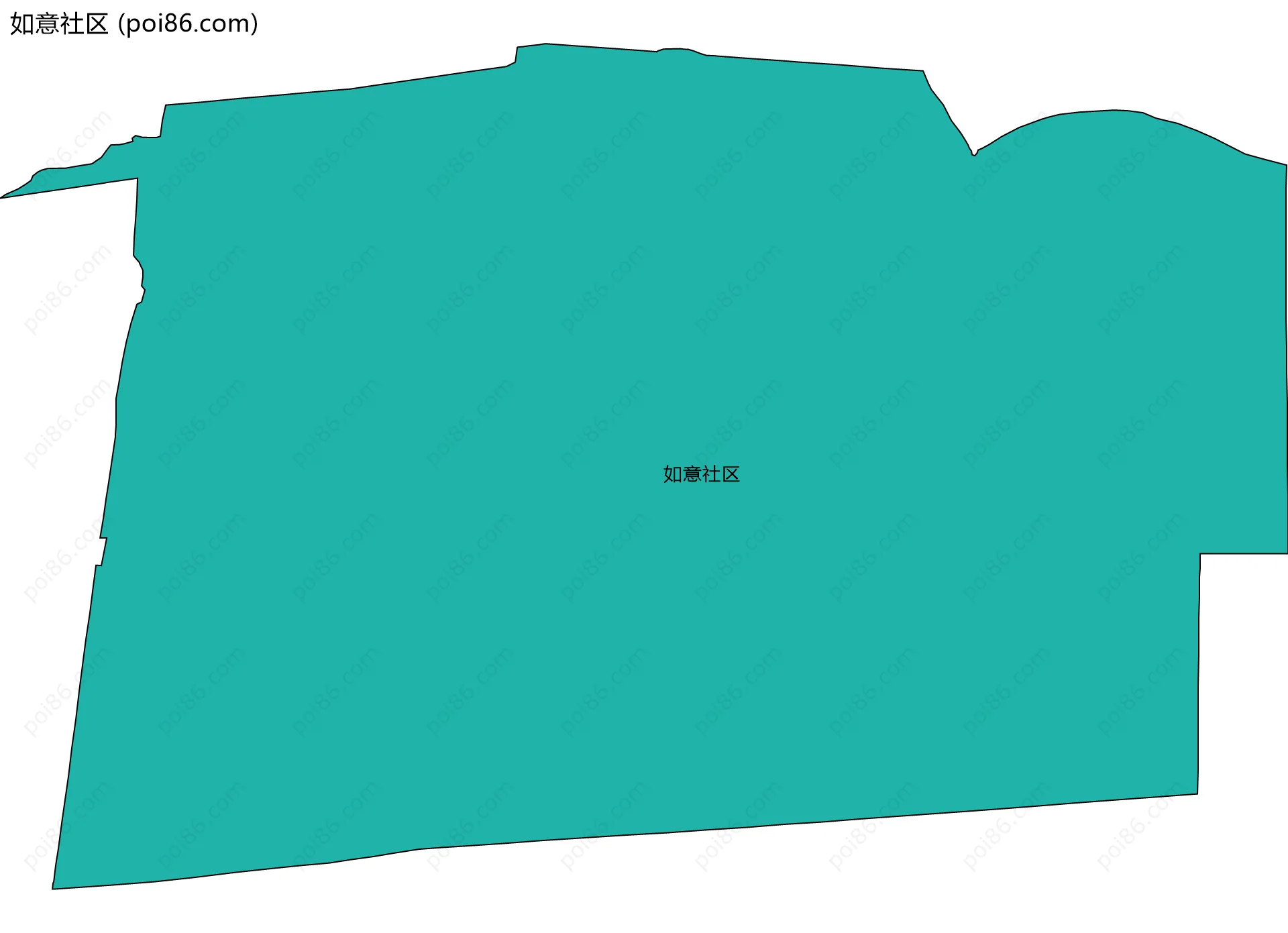 如意社区边界地图